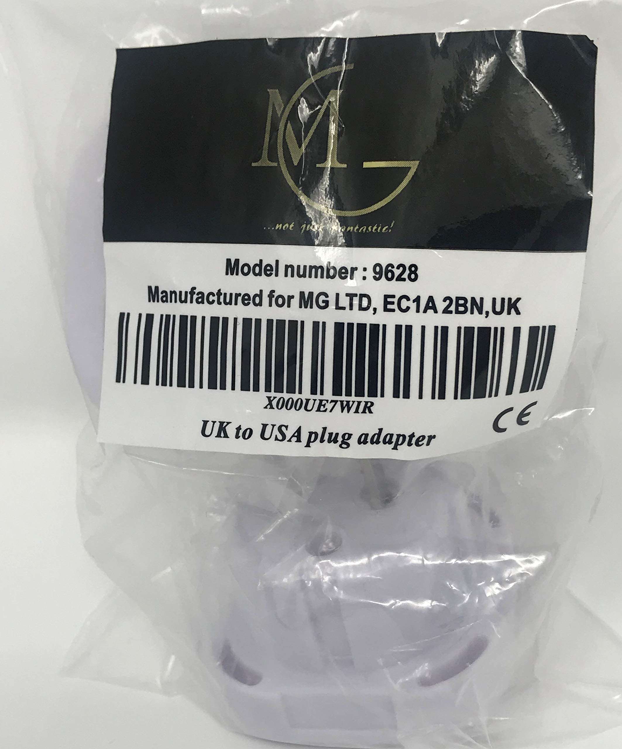 【2 PACKS】USA VISITORS ADAPTER PLUG -Converts all TYPE G Plugs: United Kingdom UK, Singapore Malaysia UAE Ireland Malta Hongkong Dominica Qatar Saudi Cambodia Oman Gambia Nigeria USb Cyprus,etc- MG LTD 6