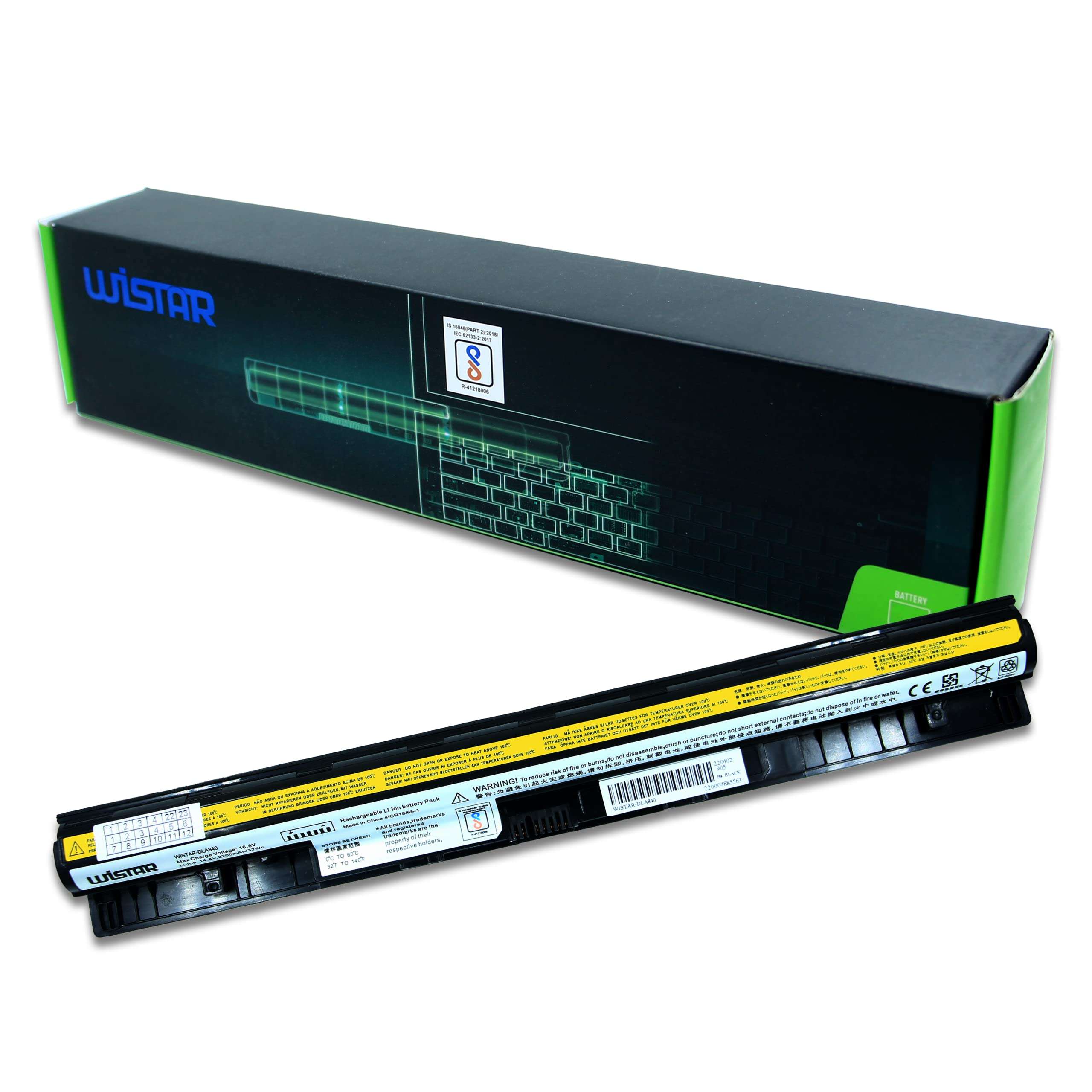 WISTAR L12L4E01 Laptop Battery for Lenovo G50 G50-30 G50-45 G50-70 G50-80 G405s G410s S410P S510P G400S G500s G505s G510s Z710 L12S4E01 L12S4A02 L12M4A02 4ICR17/65 Z710p Z70-70 Z70-80 Z50 Z710 1