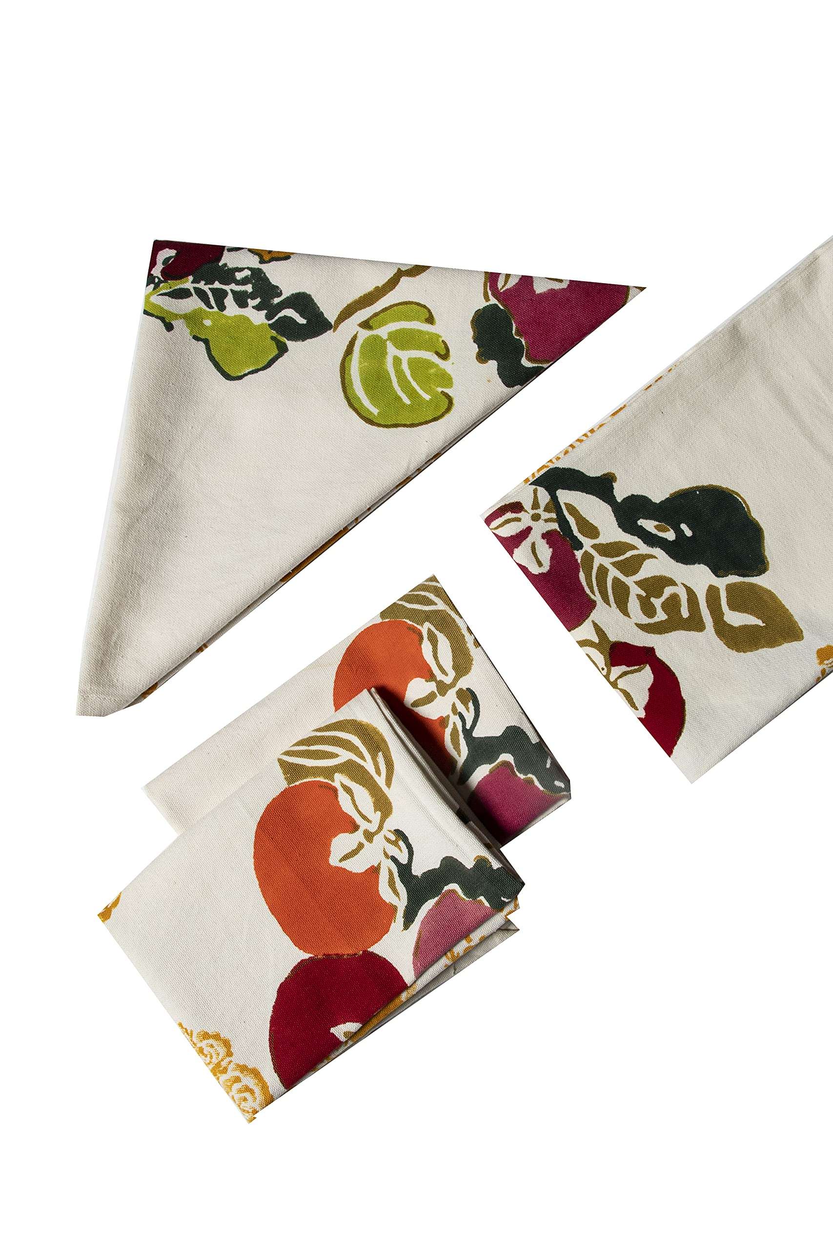 CONTRAST LIVING KIRSHONA Hand Block Printed Kitchen Towel/Dish Towel/Hand Towel Multi Color Set of 3 Pcs 6