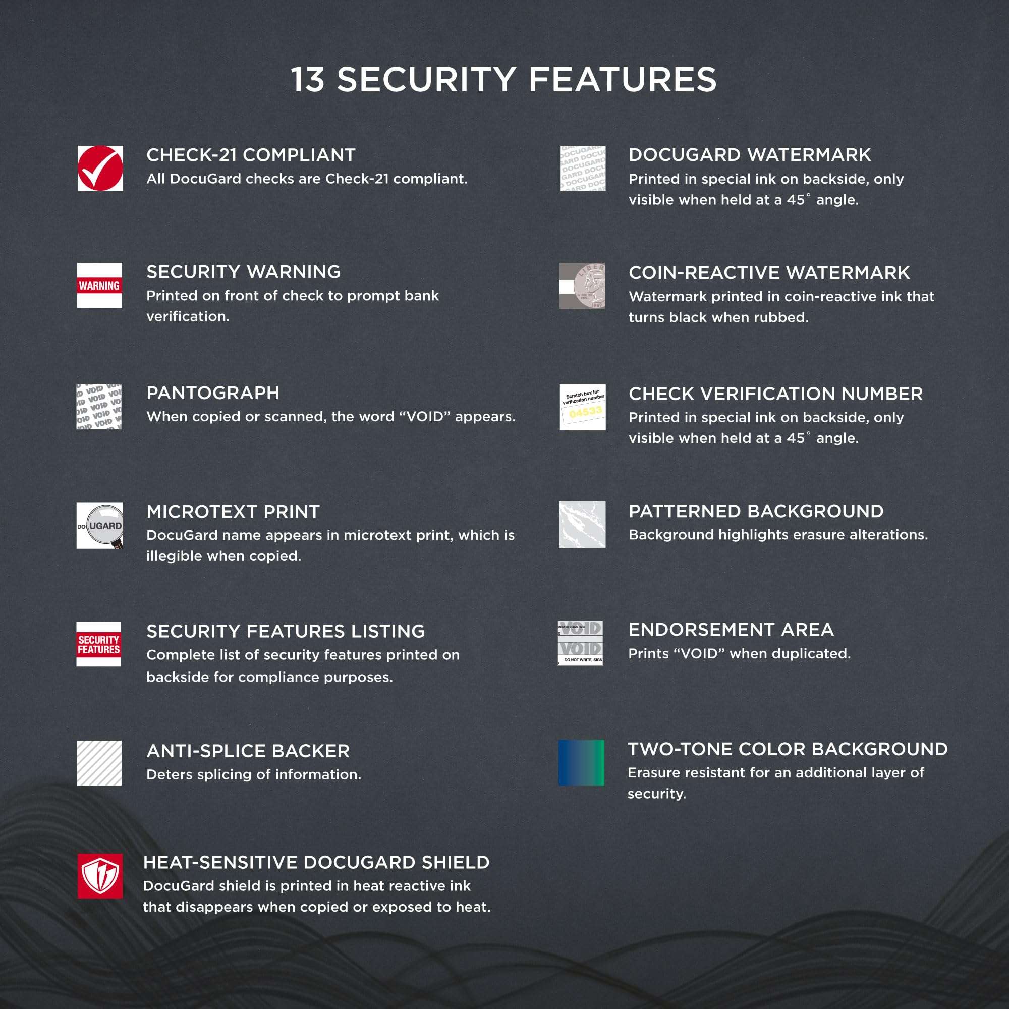 DocuGard Premier Prismatic Check, 13 Features, 8.5 X 11, Blue/Green Prismatic, 500/ream 4