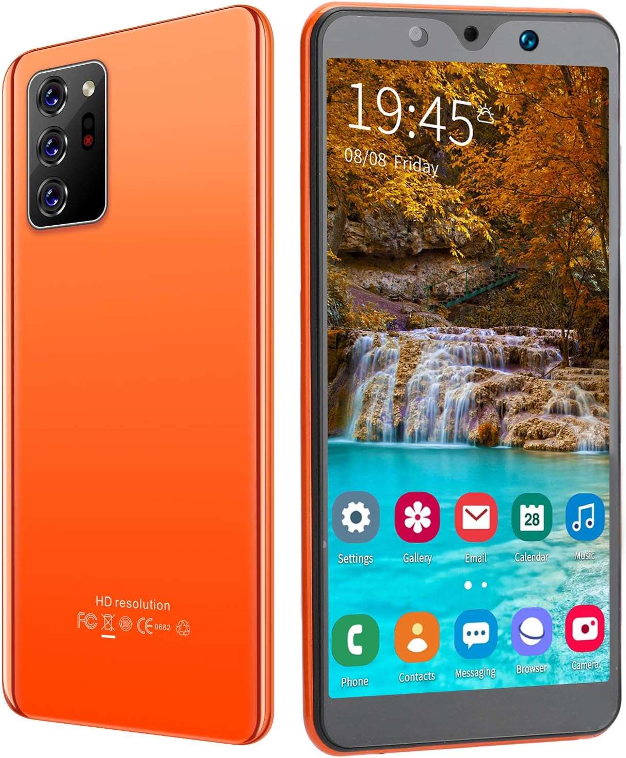 Zyyini Note30 Plus Unlocked Smartphone, 5.72 Inch HD Full Screen Phone, Dual SIM, 512MB + 4GB, 2MP + 5MP Camera, Face Unlock, with WiFi+BT+FM+GPS, with Earphone(Orange) 6