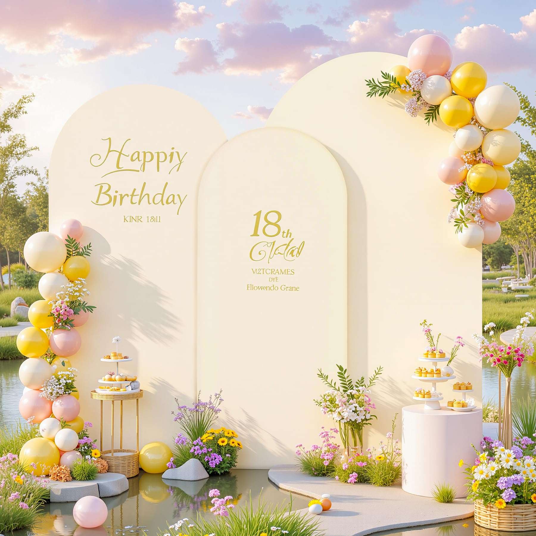 Beige Arch Backdrop Cover 7.2ft 6.6ft 6ft Arch Cover Set of 3 Arch Covers Stretchy Backdrop for Wedding Party Baby Shower Birthday Photography Spandex Arch Stand Covers Backdrop Curtains Decor 3