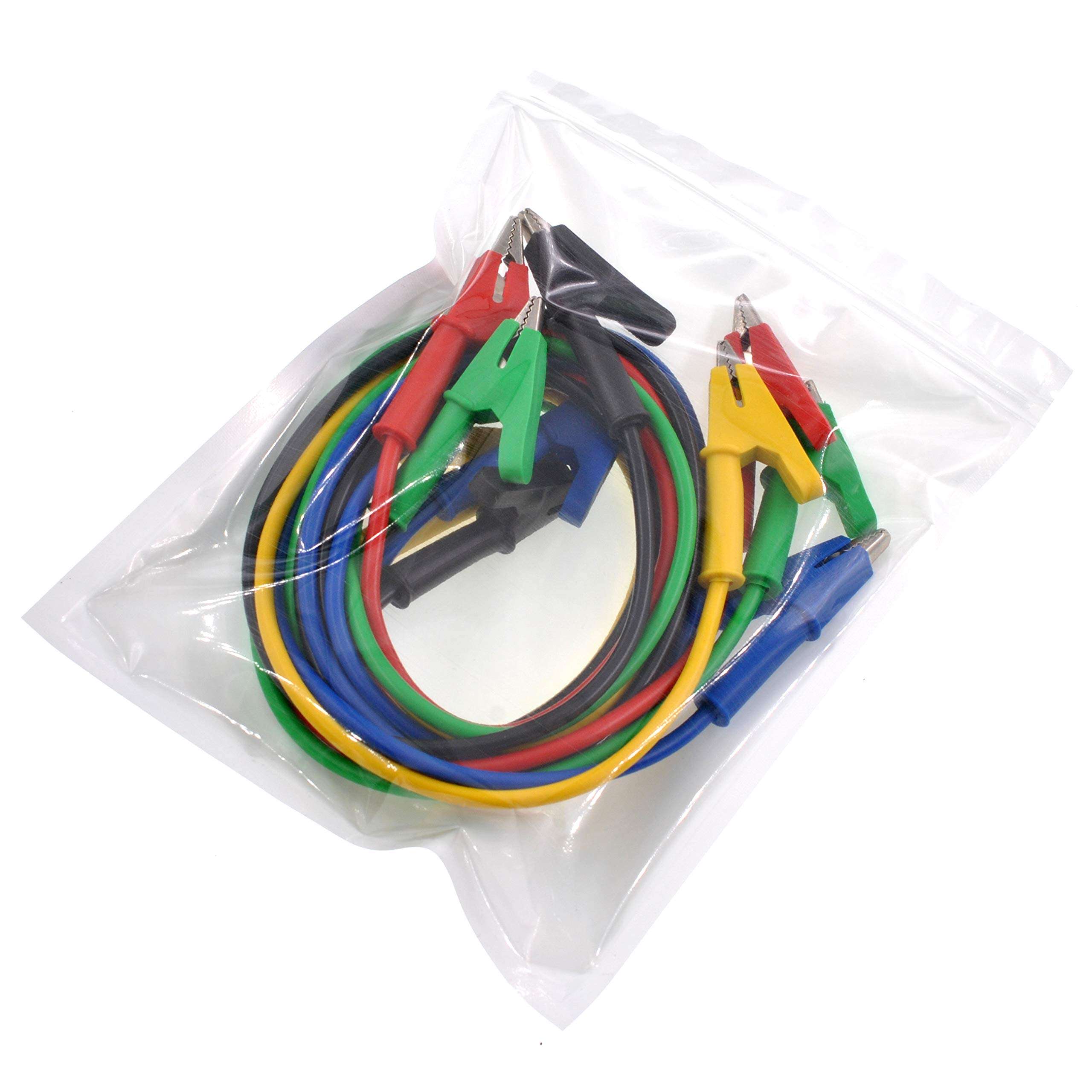 Oiyagai 5 Colors 4mm Alligator Clip Test Leads, 1M Dual End, 15A 1000V Multimeter Test Wires for Lab, Electrical Projects, DIY Electronics 6