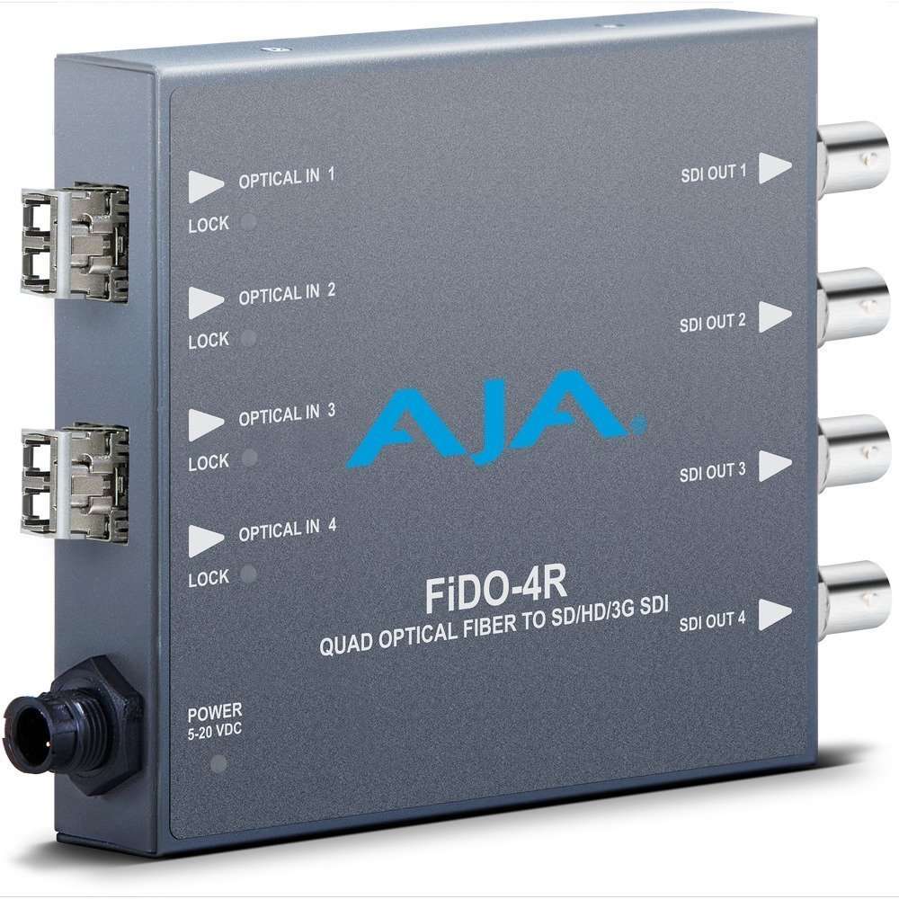 Aja FiDO Quad Channel LC Fiber to 3G-SDI Mini Converter 1