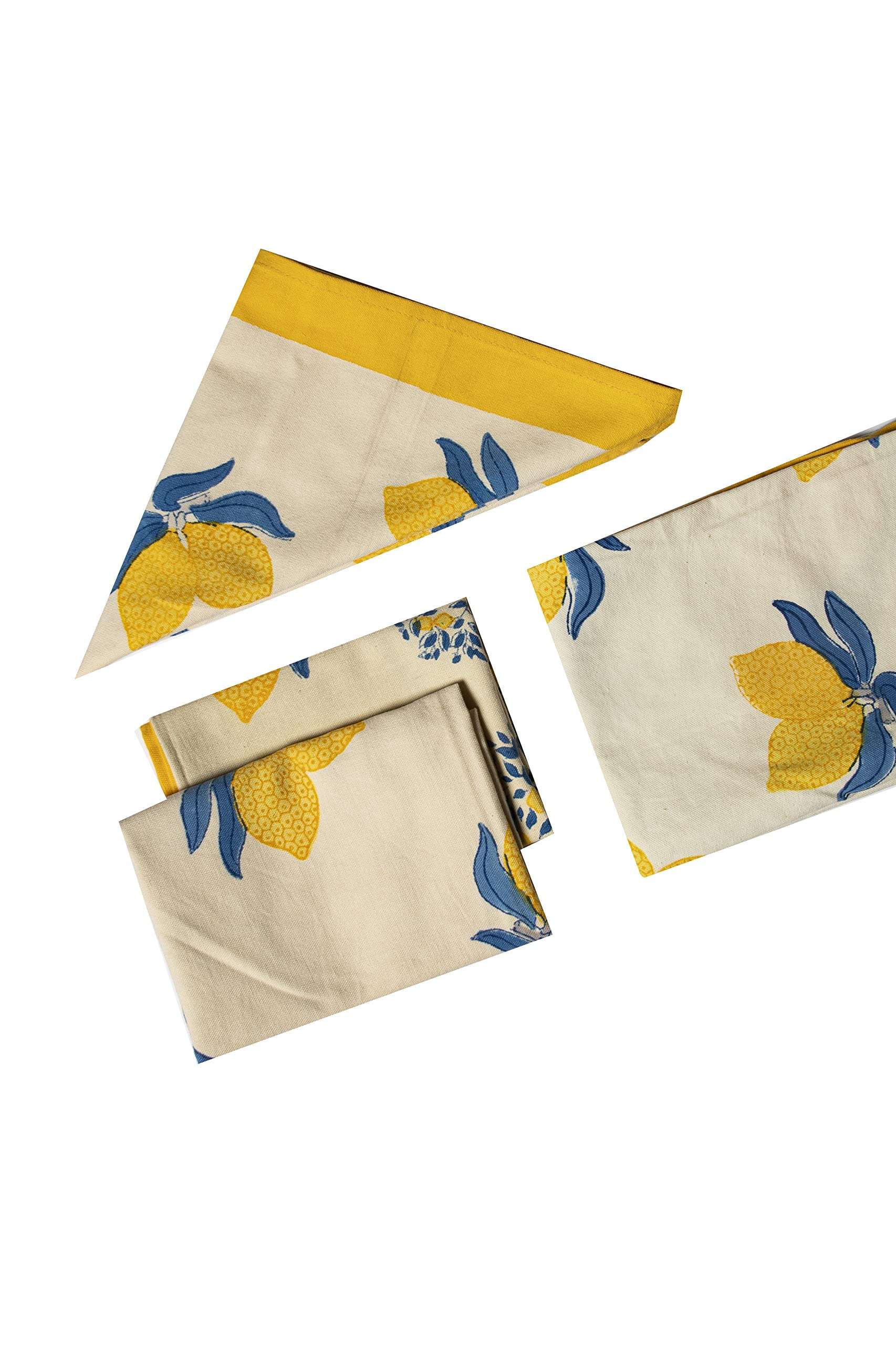 CONTRAST LIVING Dammre Hand Block Printed Kitchen Towel/Dish Towel/Hand Towel Multi Color Set of 3 Pcs 3