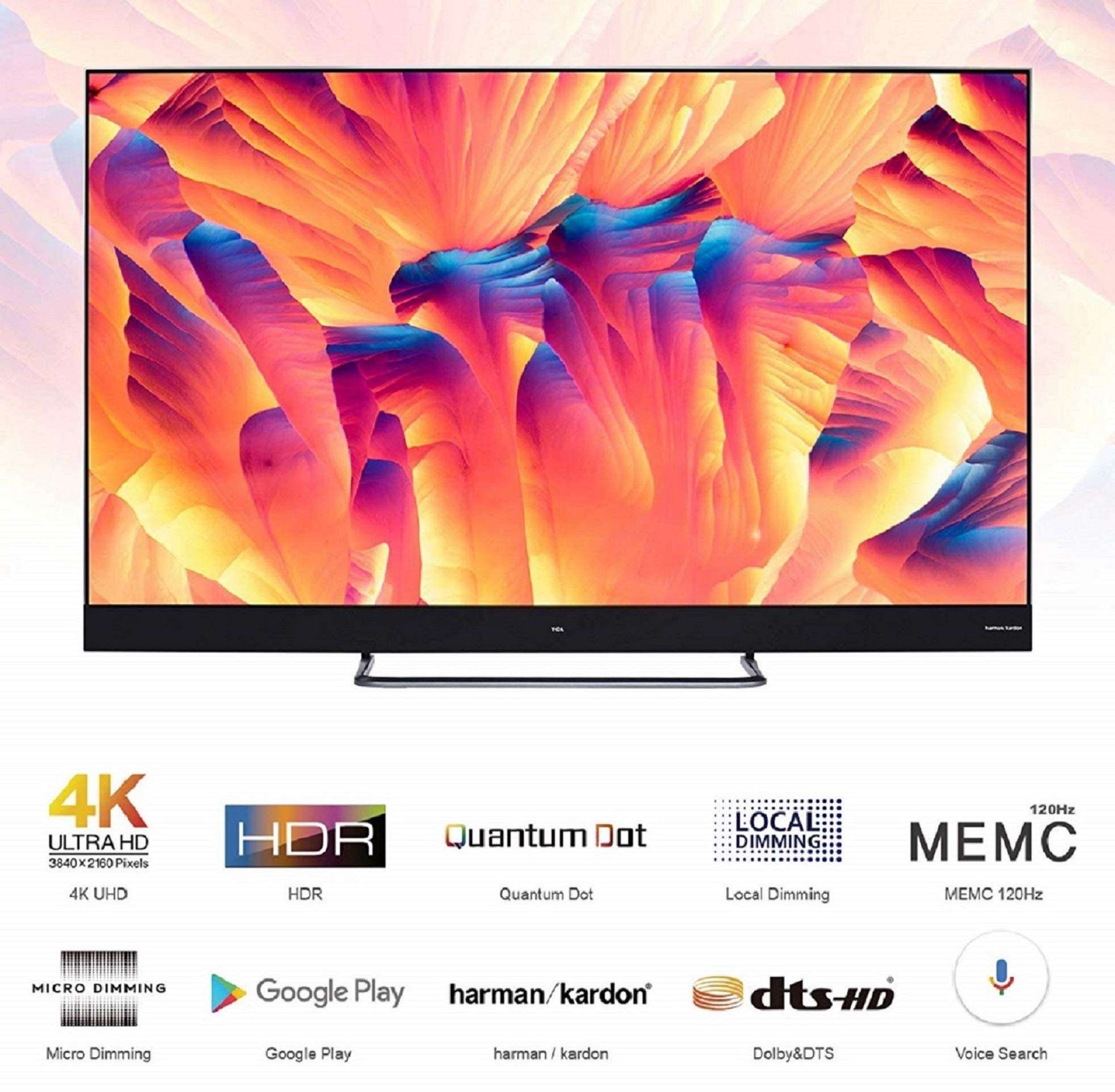TCL 163.8 cm (65 inches) X4 65X4US 4K QLED Certified Android Smart TV (Gray) 4