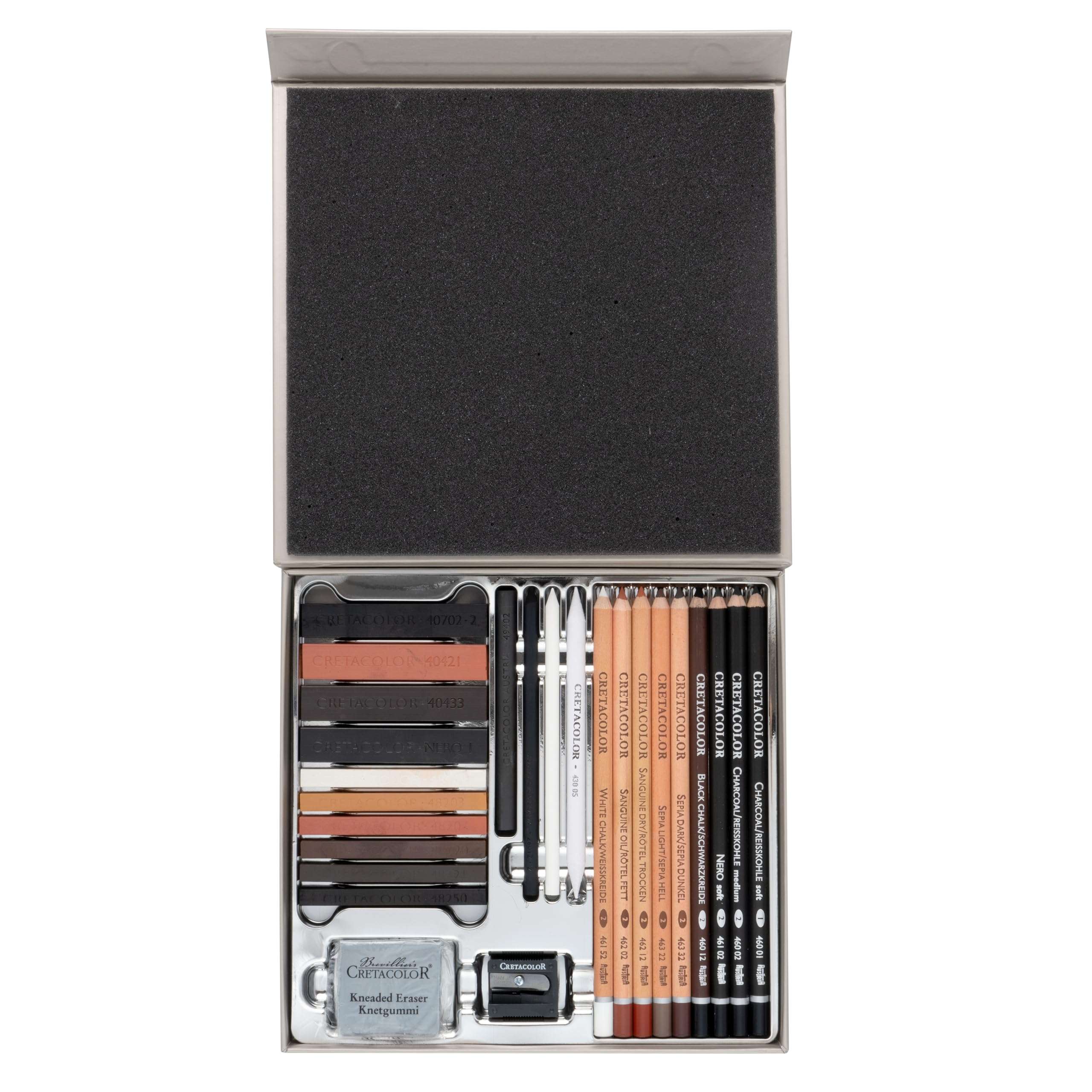 Cretacolor Passion Box Drawing Piece Set, 25-teilig, Brown 6