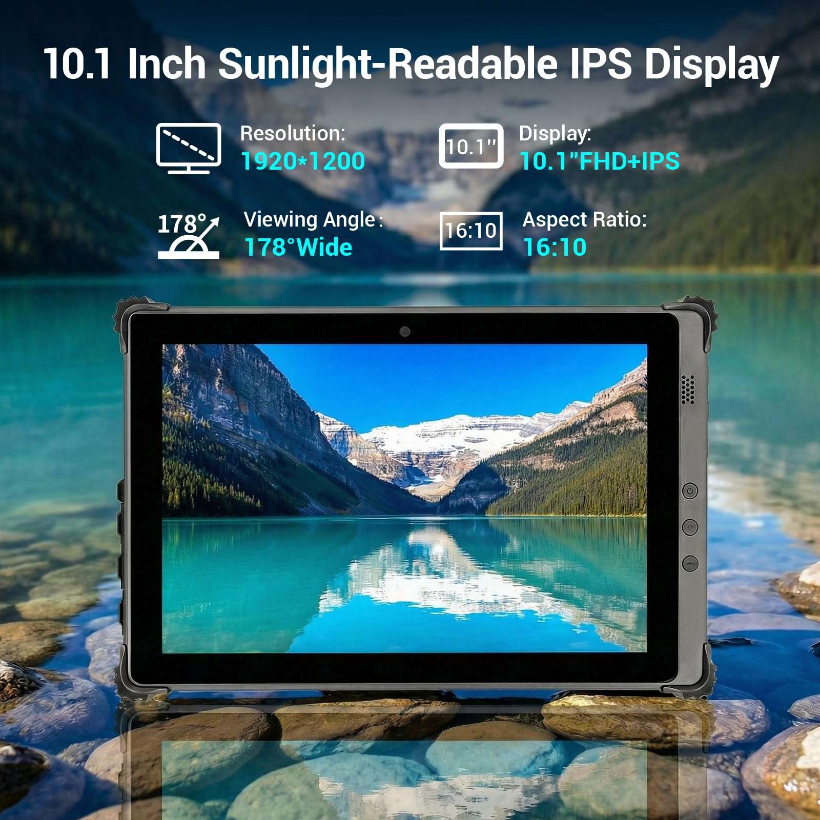 HEIGAOLAPC F9M 10.1" Rugged Mobile Tablet,Windows 11 Pro Tablet,Intel i5-1235U,16GB RAM & 256GB SSD,IP65 Waterproof,4G LTE,5900mAh, WiFi 6, Dual Type-C, GPS, for Industrial, Field Service, GIS Mapping 4