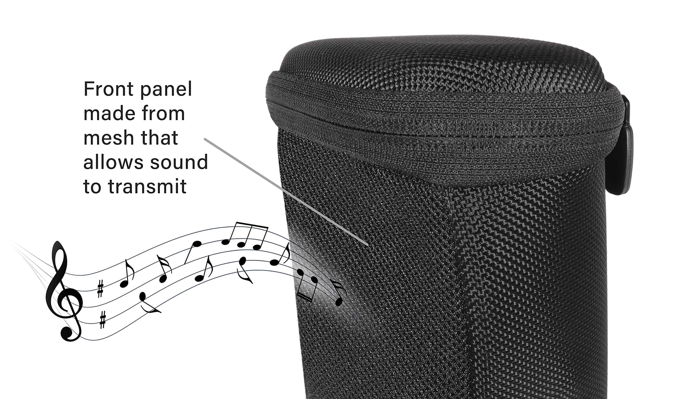 Portable Sound Through Case for Bose SoundLink Color Bluetooth Speaker II and Bose SoundLink Color Bluetooth Speaker, mesh Pocket for Cable (Black) 5