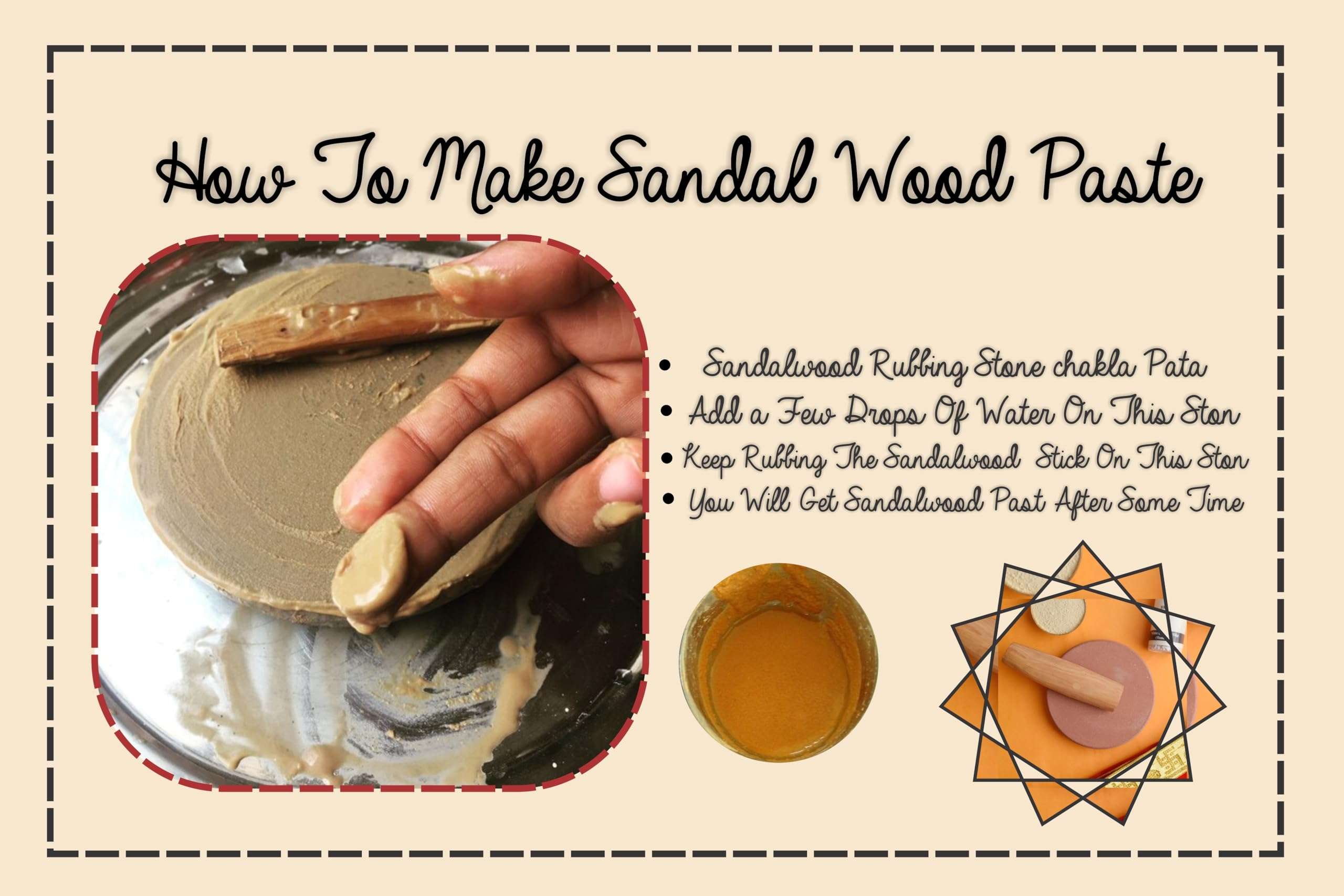 Top Trends® Chandan Pata Board with Original Chandan Stick | Sandalwood Pata Board with Original Sandalwood Stick | Sandalwood Rubbing Stone(Bord 5 inch Stick 70-80 gram Quality) 4