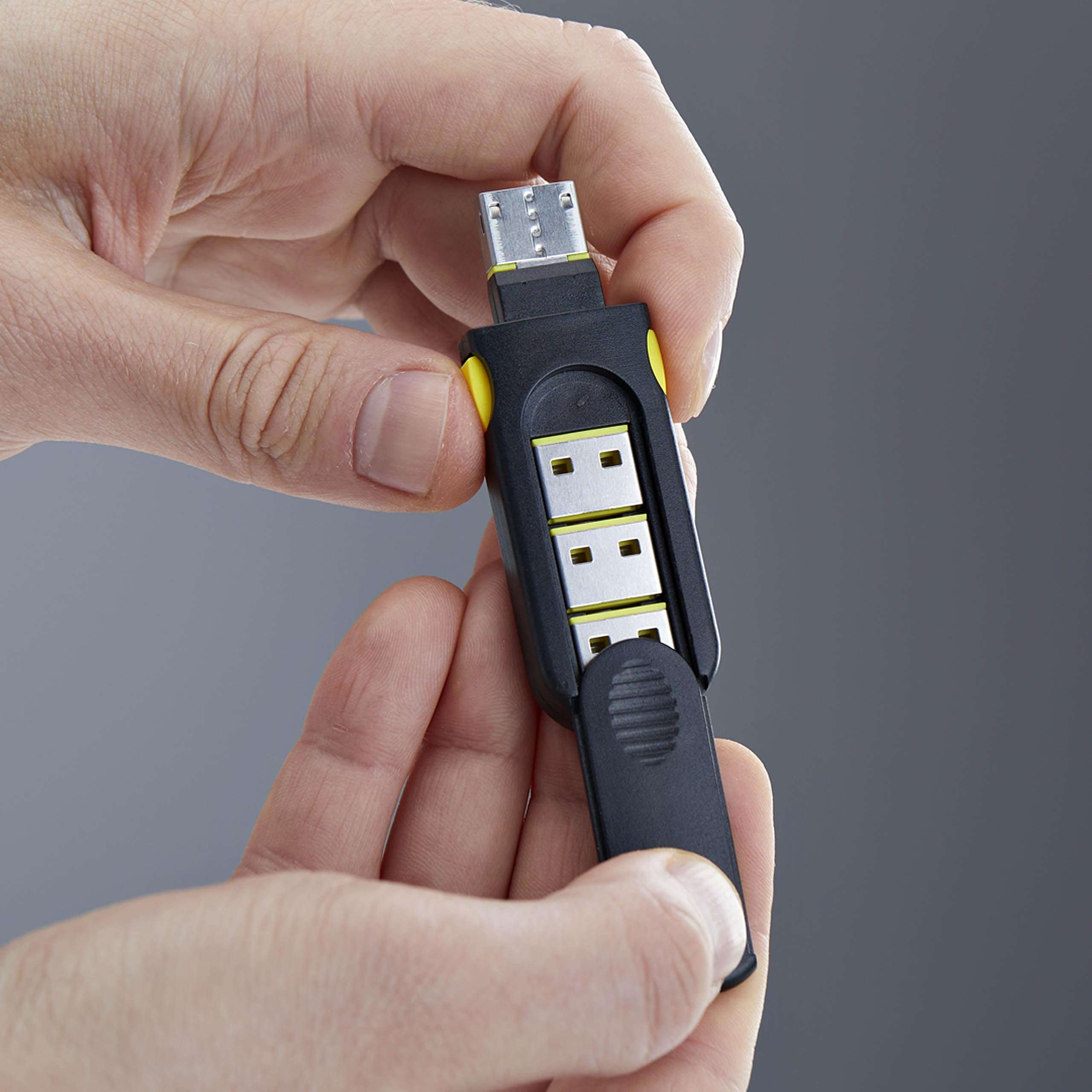 StarTech USB-A Port Blocker Key with 4X Latching USB-A Dust Cover Plugs, Snap-in Port Protectors for Laptops and Computers 4