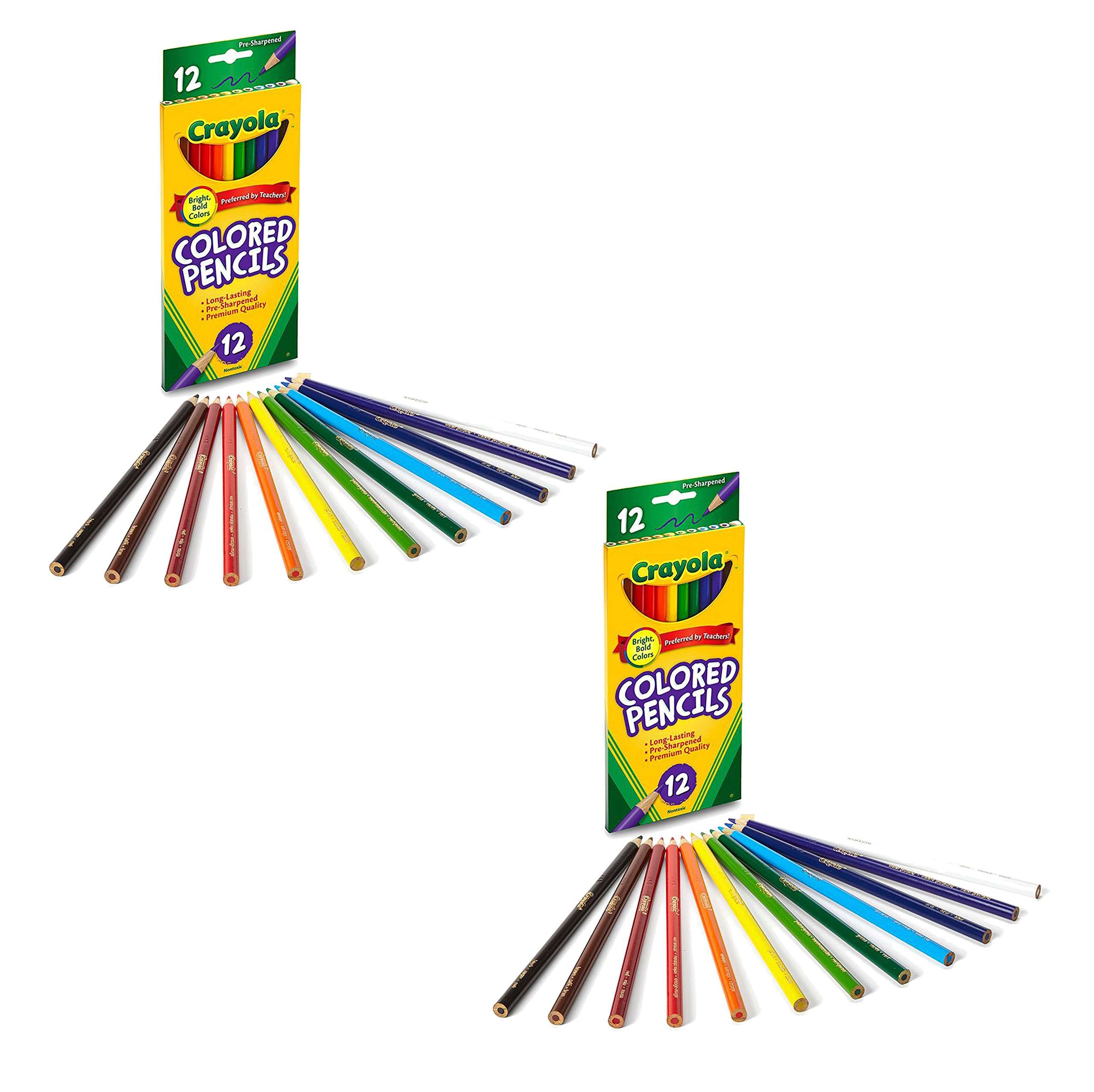 Crayola Long Assorted Colored Pencils bundled by Maven Gifts- pack of 24 1
