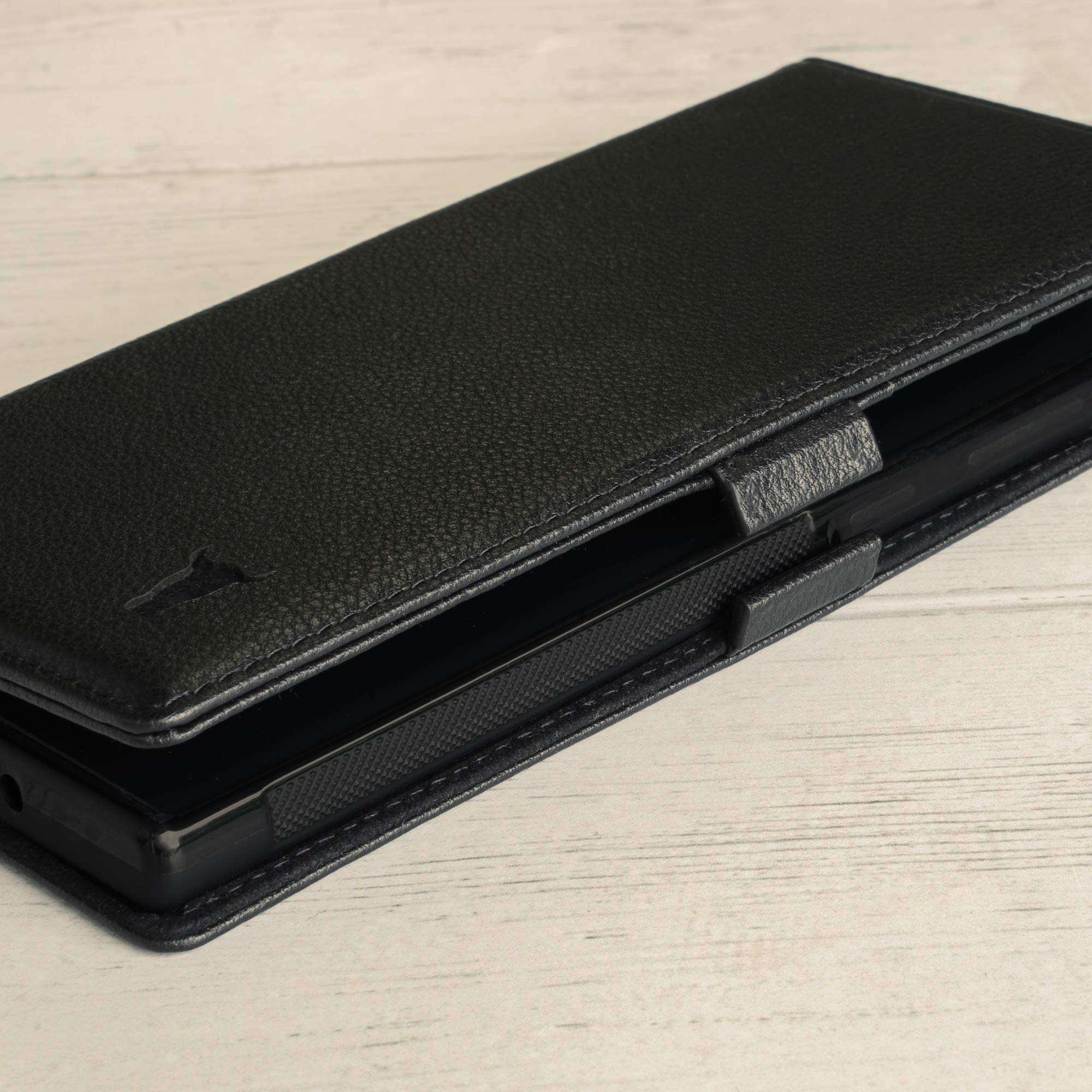 TORRO Cell Phone Case Compatible with Samsung Galaxy Note 20 Ultra - Quality, Genuine Leather Cover with Card Slots and Horizontal Viewing Stand [Durable Frame] 6.9” (Black) 4