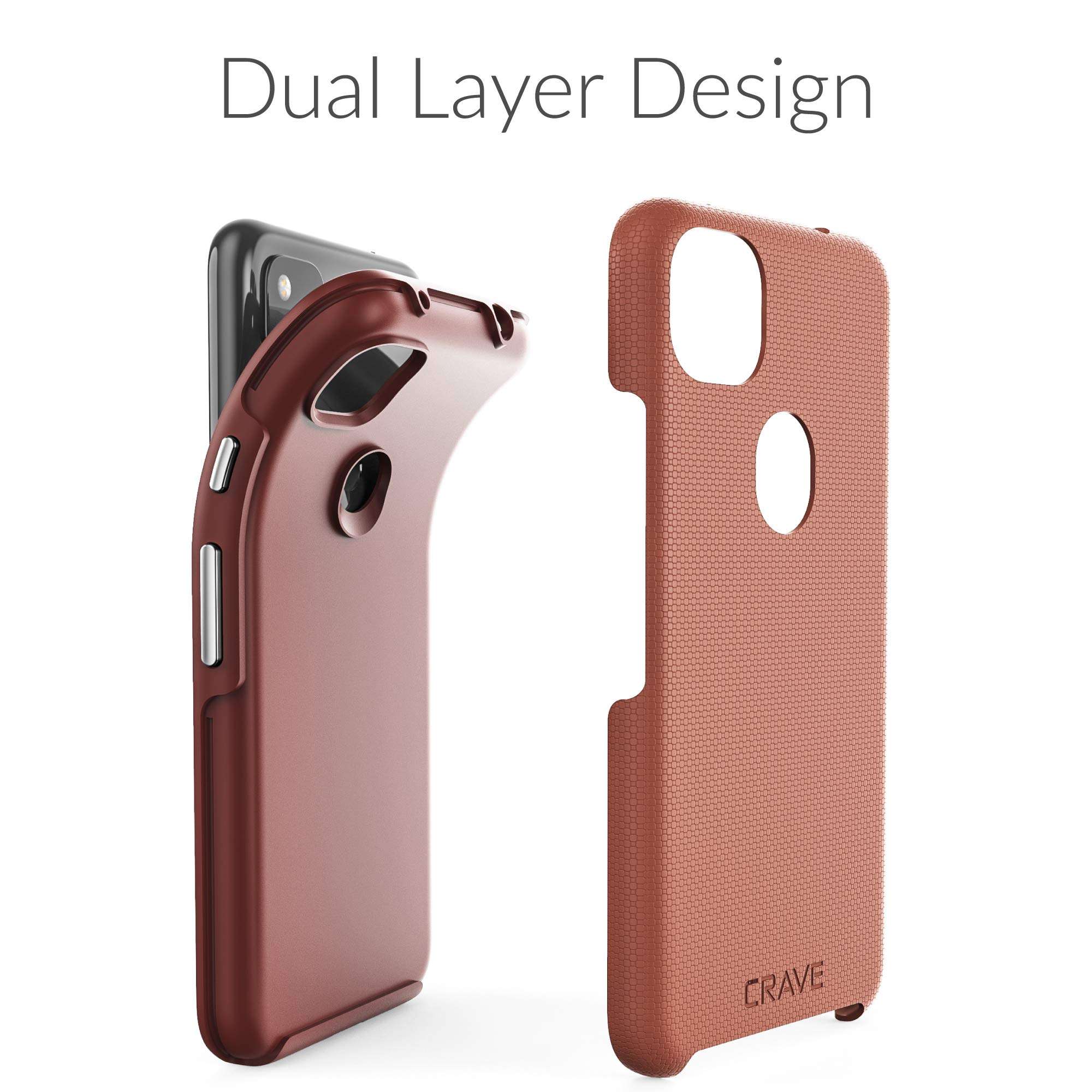 Crave Pixel 4a Case, Dual Guard Protection Series Case for Google Pixel 4a - Blush 5
