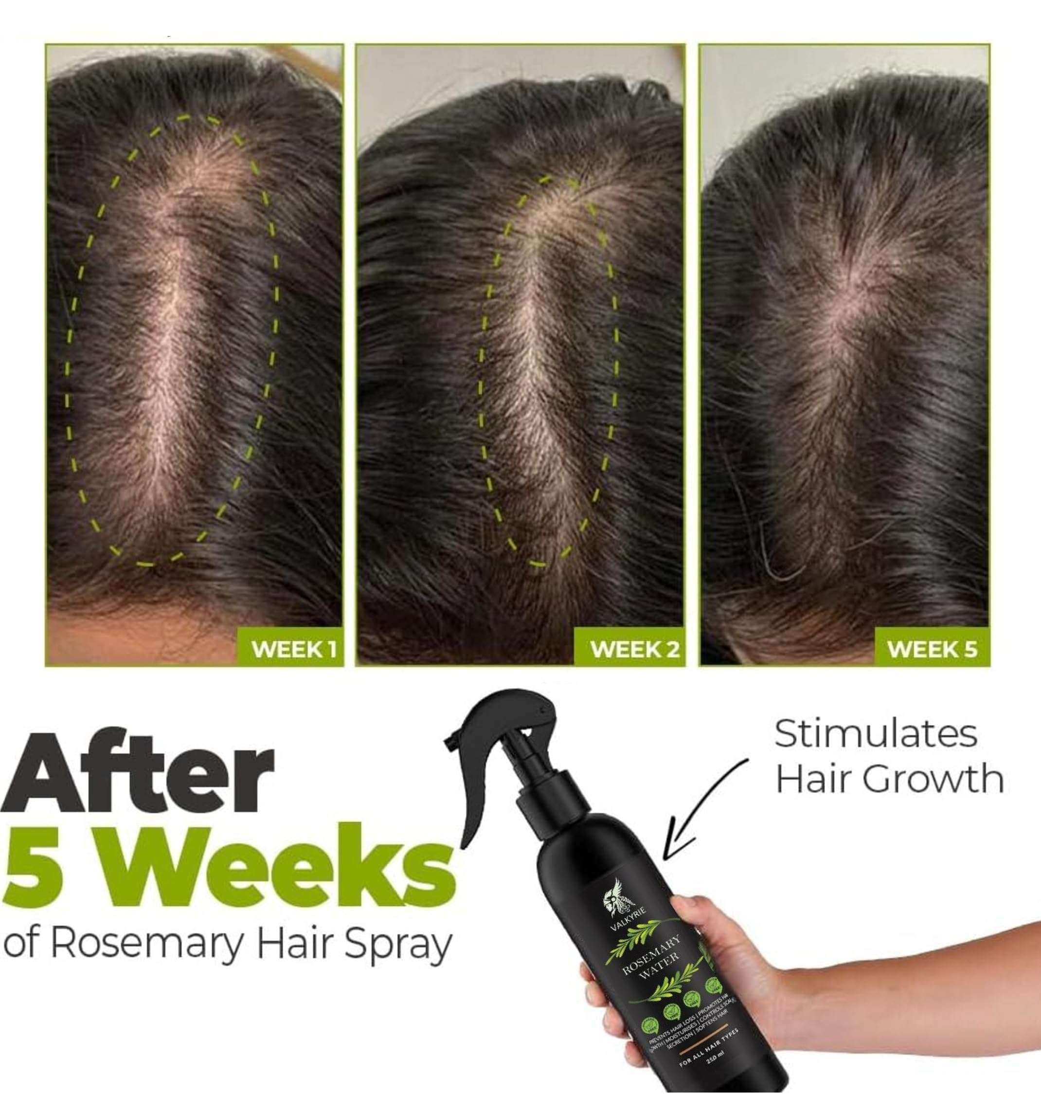 VALKYRIE Rosemary Water Daily Strengthening Mist, with Peppermint and Rosemary Essential Oils to Strengthen Strands for all Hair Types (200ml) 4