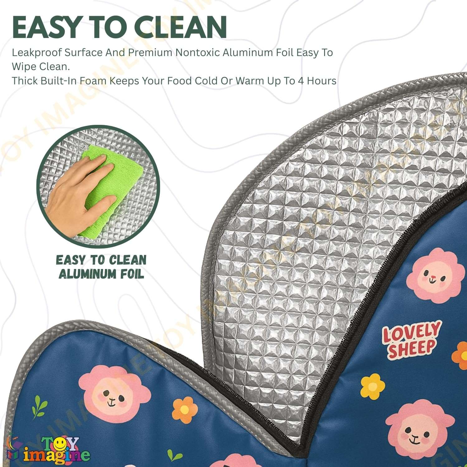 Toy Imagine Insulated Lunch Bag for Kids, Women & Office | Stylish Thermal Tiffin Bag, Lunchbox Carry Bag for School, College & Work | Small & Compact Food Storage Bag Leak-Proof (Assorted) 6