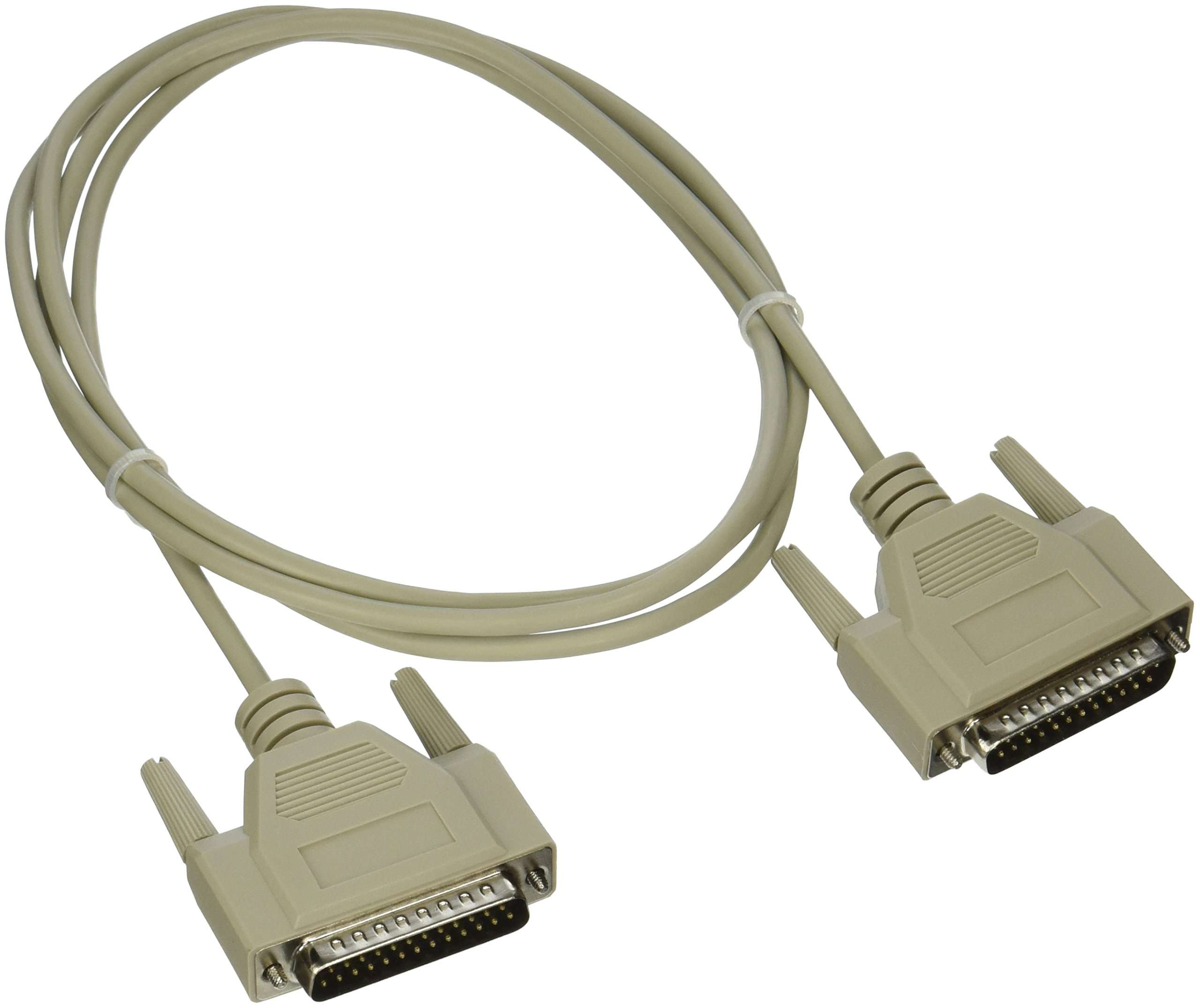 C2G 03039 DB25 M/M Serial RS232 Null Modem Cable, Beige (6 Feet, 1.82 Meters) 1
