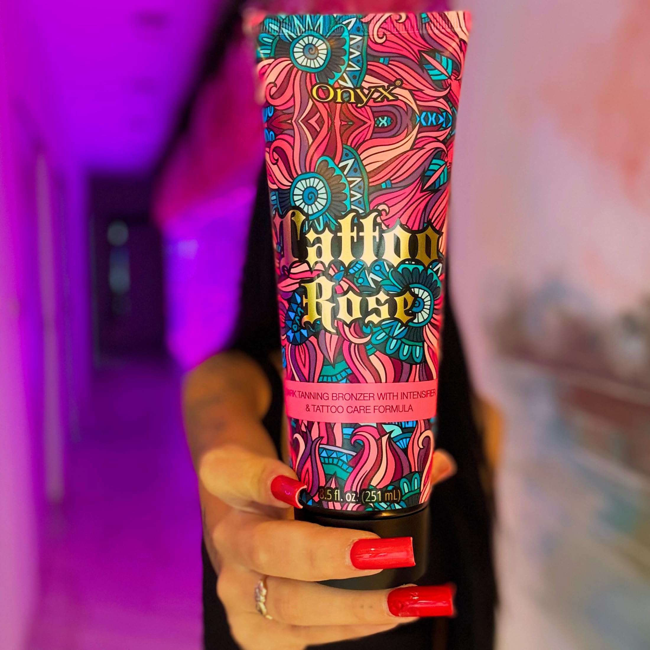 Onyx Tattoo Rose Tanning Bed Lotion & Bronzing Accelerator for Women | Anti-Fade Ink Formula for Radiant Tan & Even Color | Moisturizing & Non-Greasy | Indoor & Outdoor Tanning Lovers | All Skin Types 6