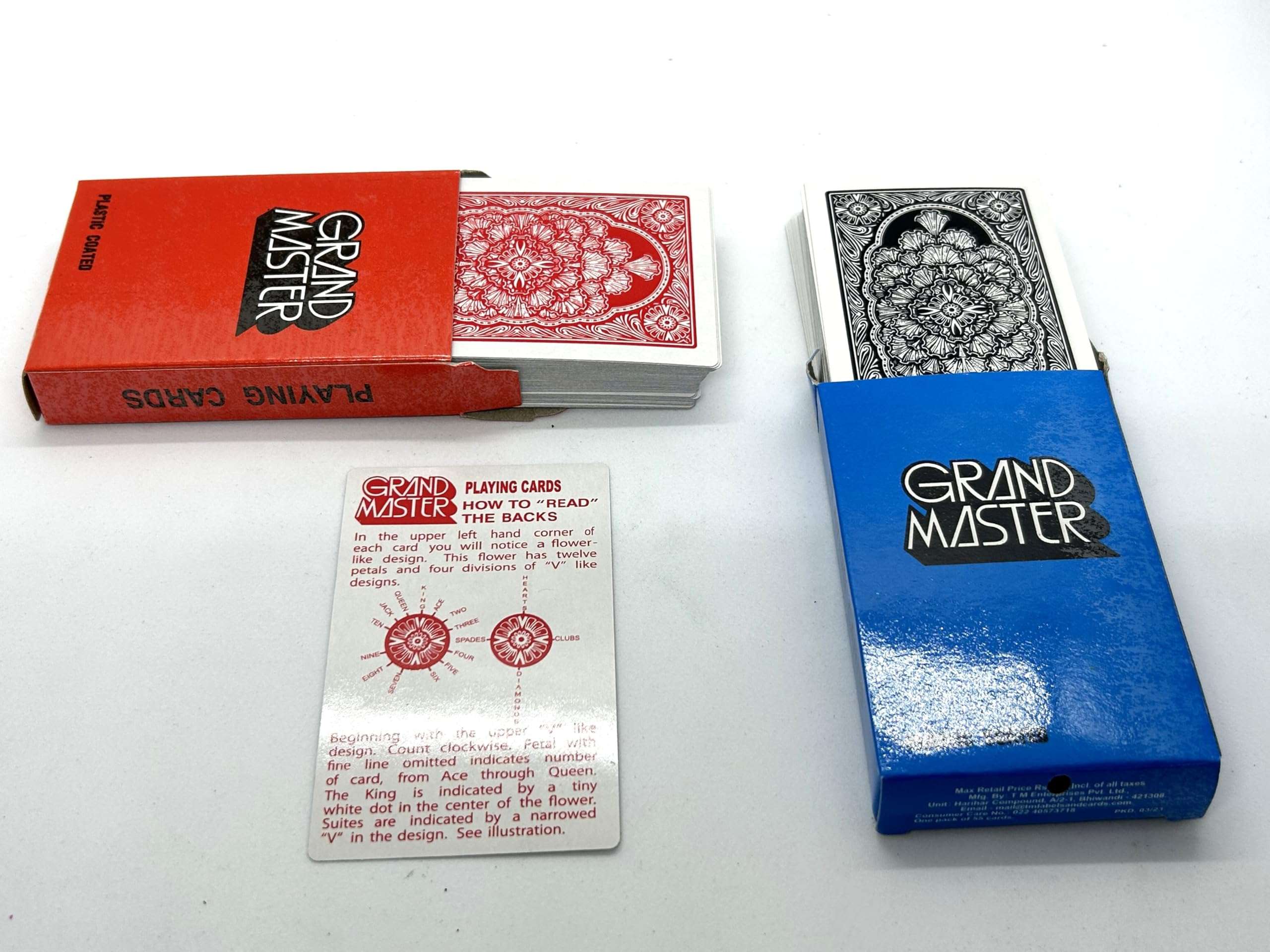 New Card Grand Master Marked Card Deck Set of 2 for Magicians, Mentalists, and Trick Performers - Color as per Availability 6