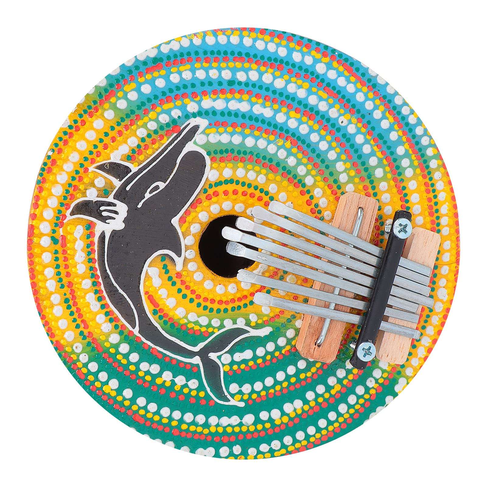 Finger Piano, Musical Instrument Coconut Shell Shape Adjustable Painted for Kids for Beginners for Create Music 4