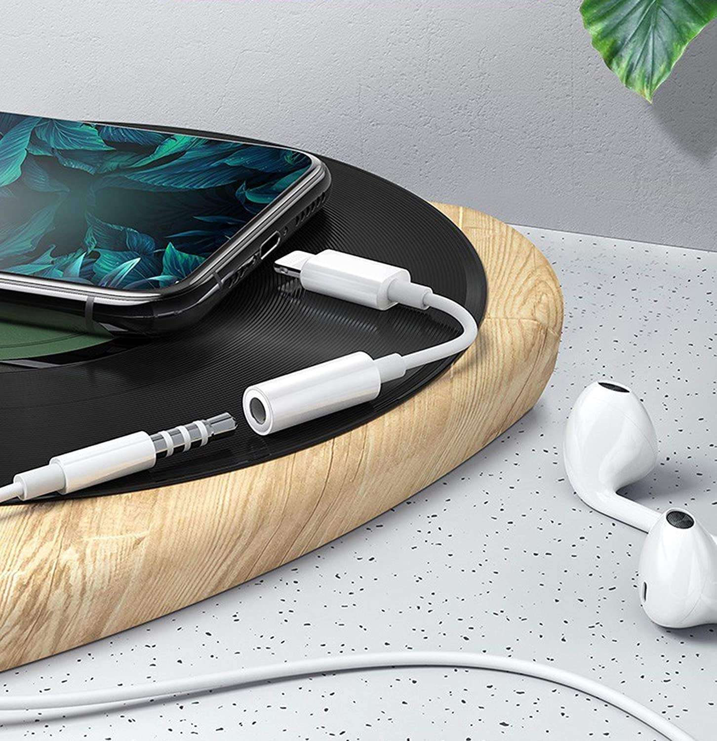 3 Pack iPhone Headphone Adapter, MFi Certified Lightning to 3.5mm Jack Adapter Compatible iPhone 7/7Plus/8/8Plus/X/XR/XS Max/11/11pro/SE/12/iPod/iPad Support iOS 13 and More 6