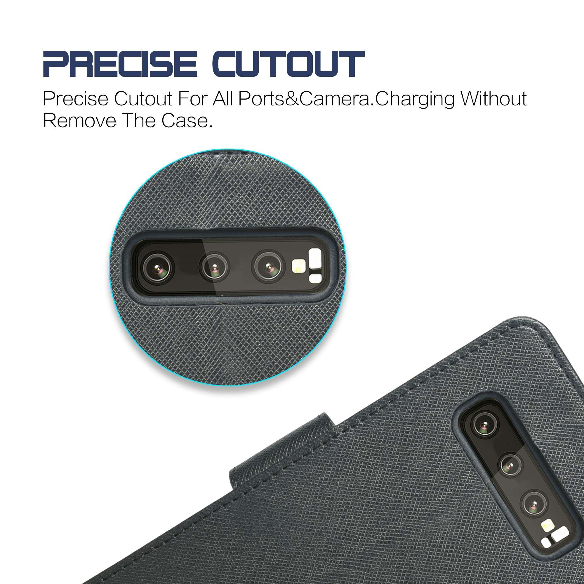 Arae Case for Samsung Galaxy PU Leather Wallet Case Cover (S20-6.2 inch, Rose Gold) 5