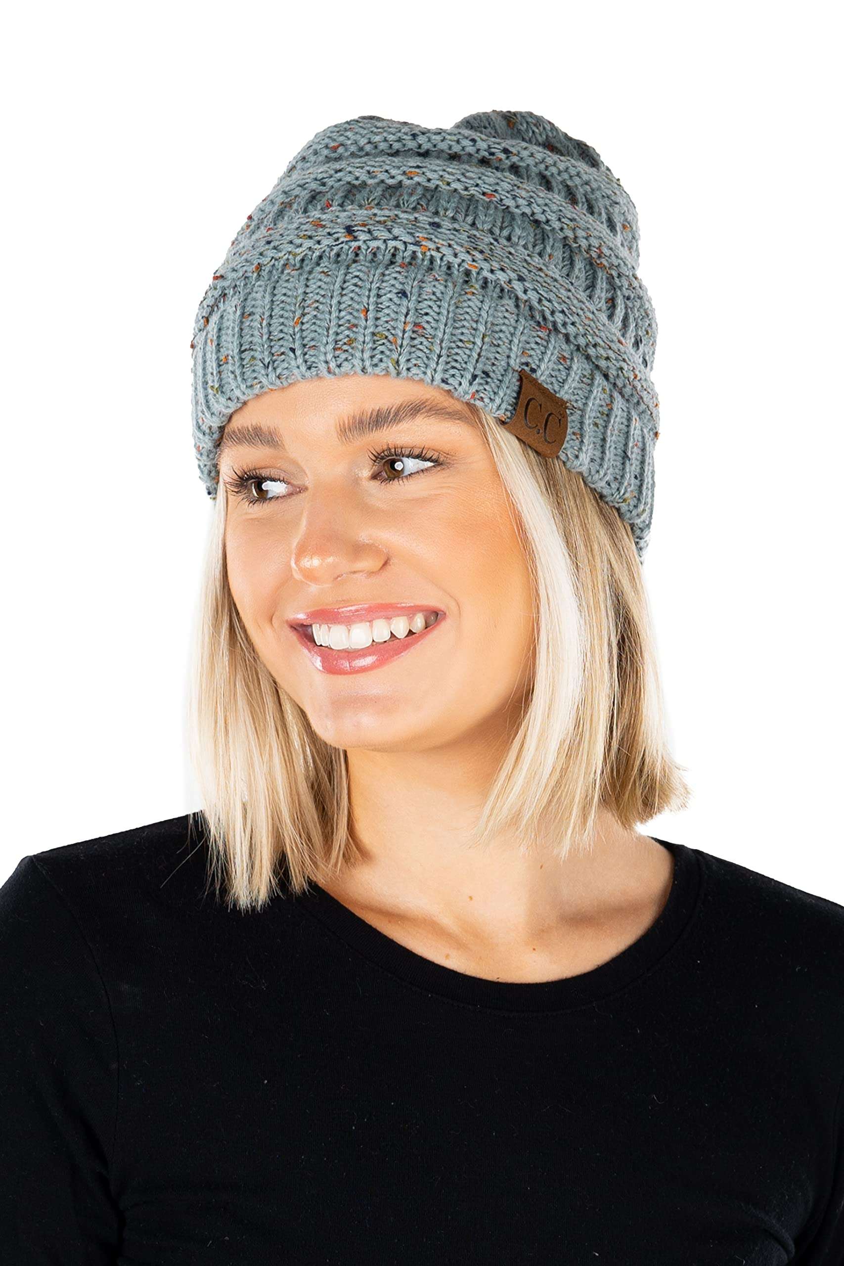 Funky Junque Confetti Knit Beanie - Winter Mint 1