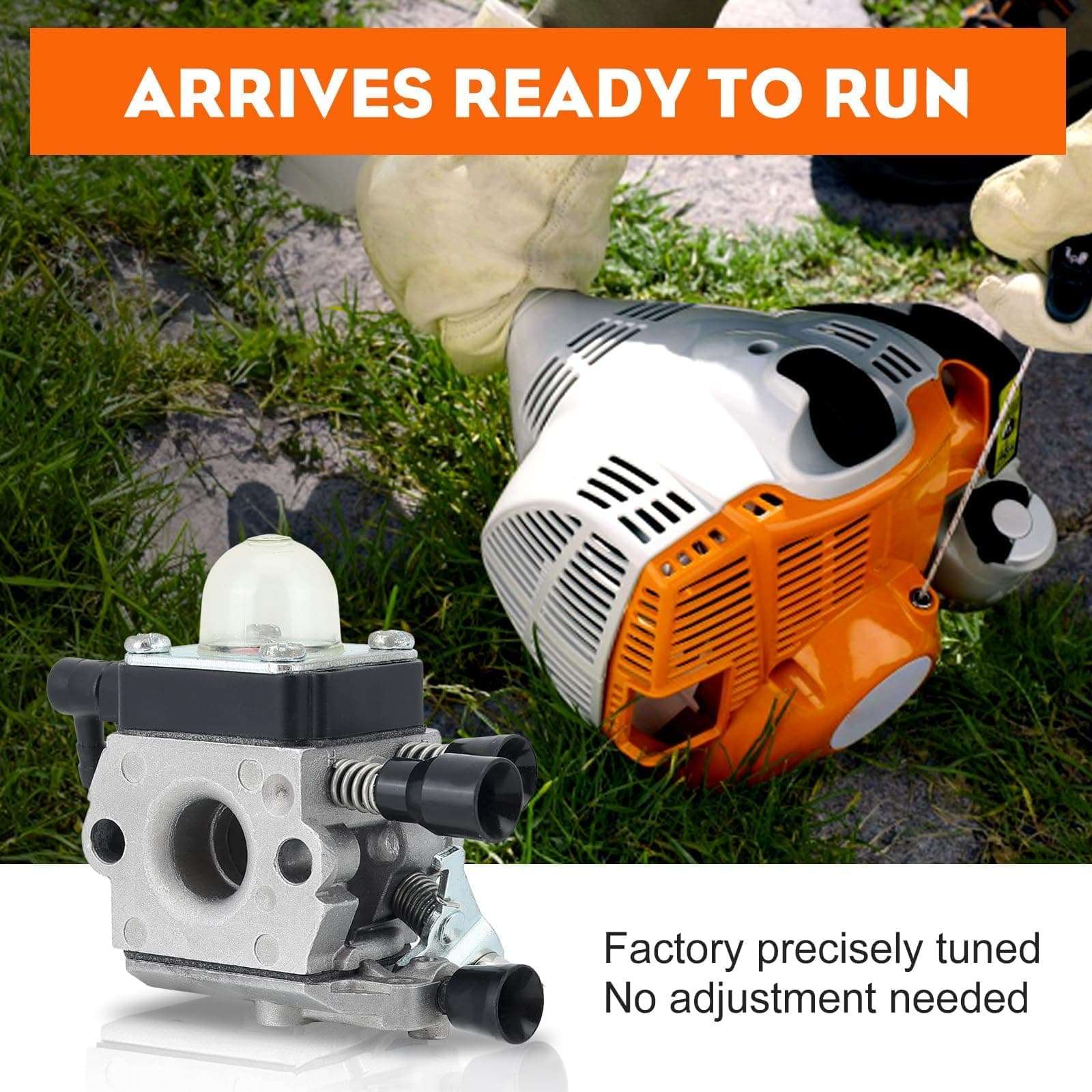 Hipa FS55R Carburetor for STHIL FS55R FS45 FS38 HS45 FS55 KM55R FS46 FS55RC FS 55R HS 45 FS 38 FS 45 FC55 FS45C HL45 FS46C KM55 FS55C FS55T FS45L String Trimmer Weedeater Parts 5