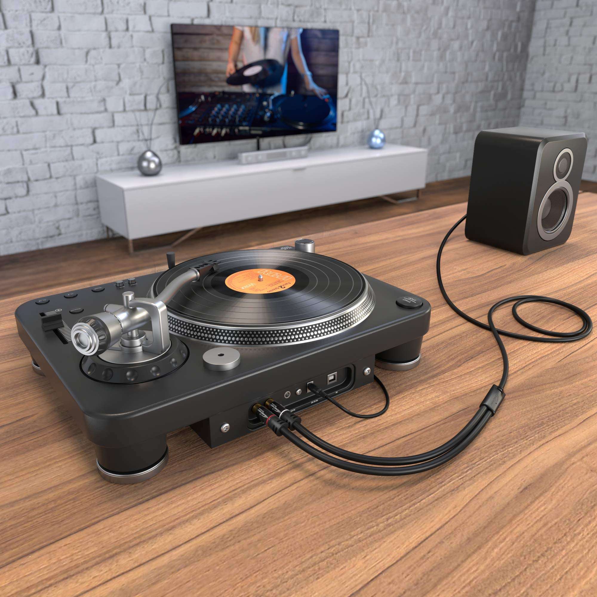 KabelDirekt – RCA to Jack 3.5 Adapter Cable – 15 ft – Versatile Plug-and-Play Audio Cable (Aux/3.5mm to 2X RCA for Connection to Smartphone, Tablet, Home Theater, soundbar, TV, Notebook, MP3) 6