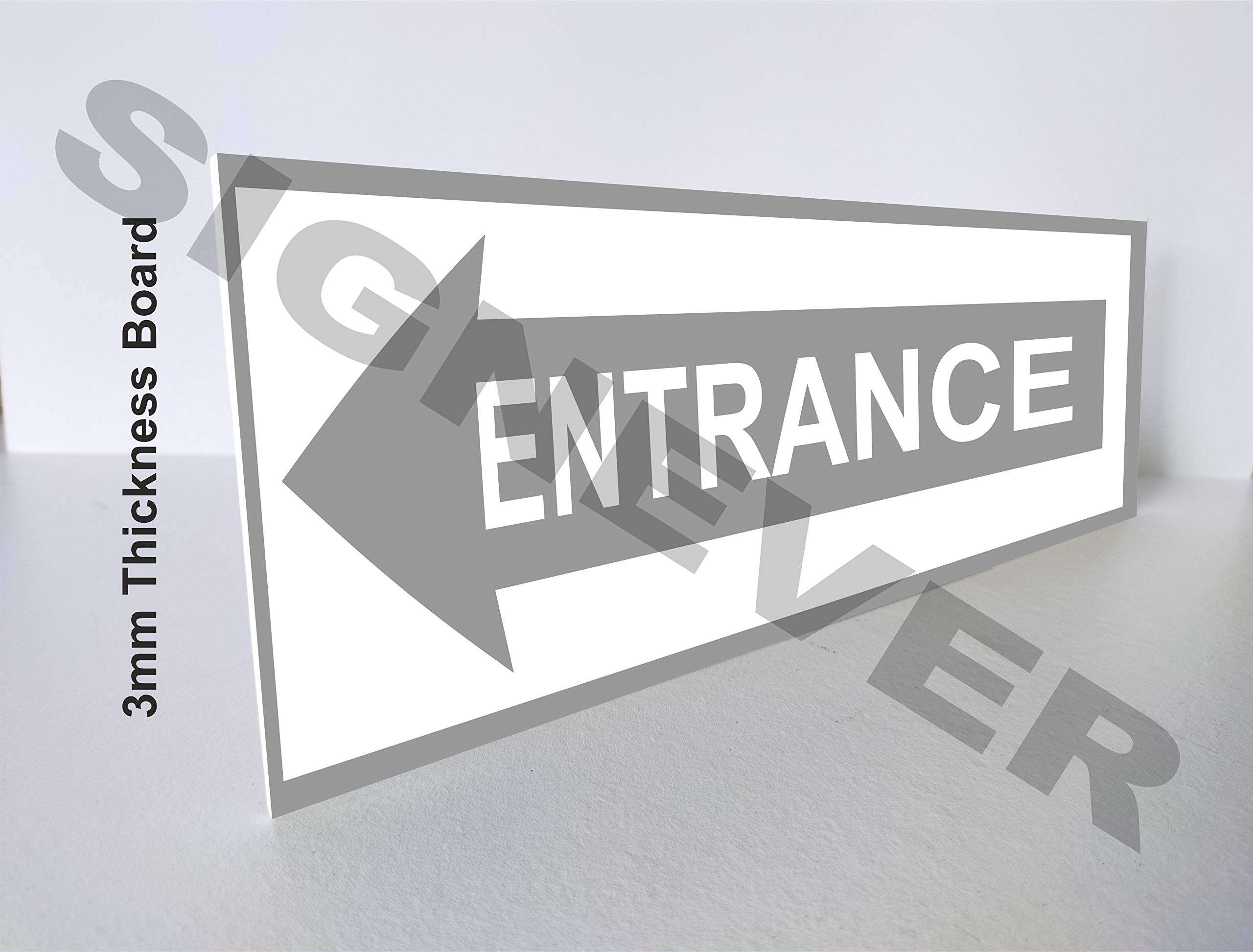 SIGN EVER Entrance Left Side Sign Board Bank Office Hospital School Hotel Collage Factory Signage Boards L x H 30 Cm x 10 Cm Pack Of 1 2