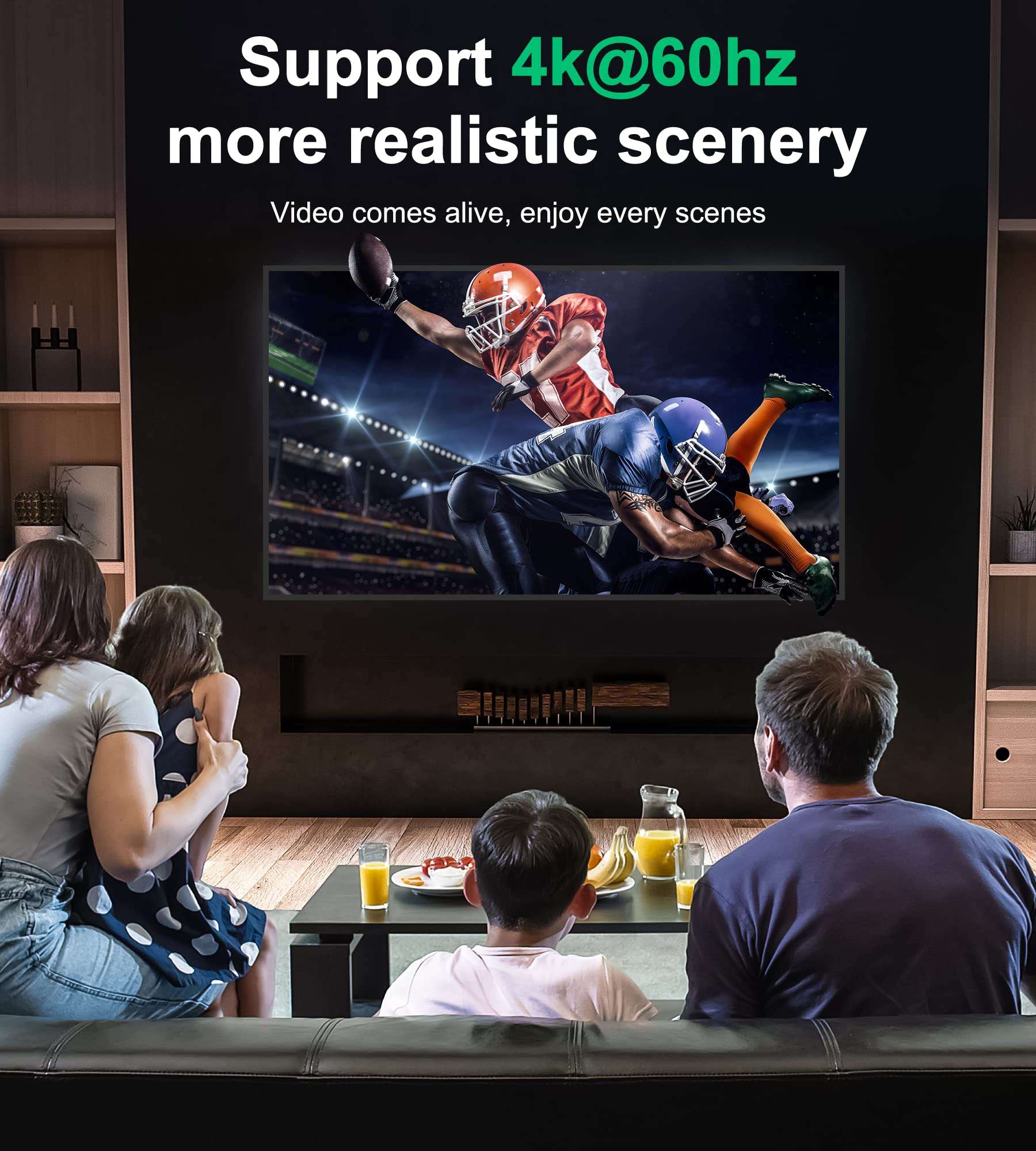 HDMI Switch 4k@60hz HDMI Splitter, GANA Aluminum Bidirectional HDMI Switcher 2 in 1 Out, Manual HDMI Hub Supports HD for Xbox PS5/4/3 Blu-Ray Player Fire Stick Roku (Support 1 Display at a Time) 5