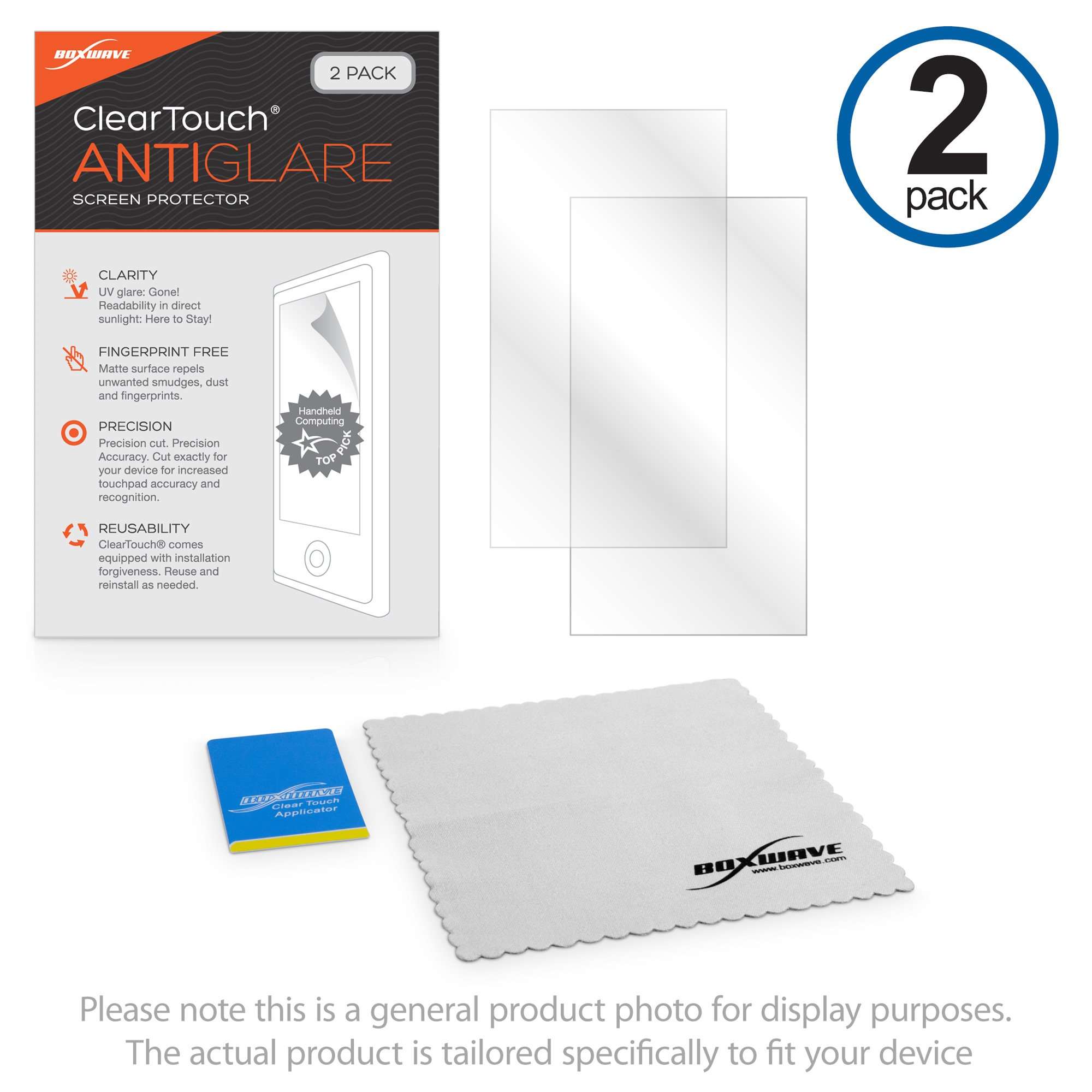 BoxWave Screen Protector Compatible with OUNSHLI Portable Monitor Touchscreen (13.3 in) - ClearTouch Anti-Glare (2-Pack), Anti-Fingerprint Matte Film Skin 6