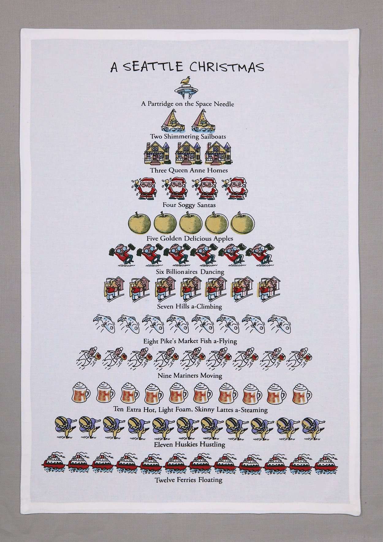 Mistletoe & Co. A Seattle Christmas, 18x26 Kitchen Towel 1