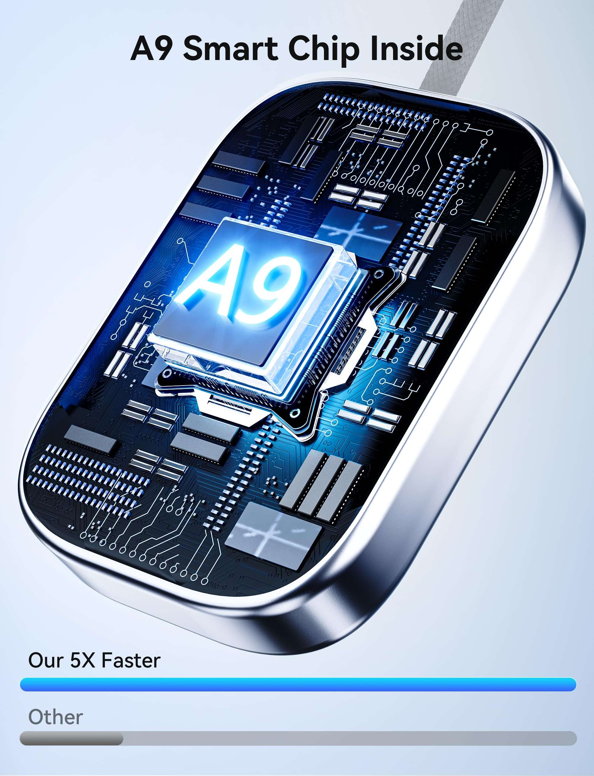 Redlake Wireless CarPlay Adapter for iPhone Mini Size Wireless Apple CarPlay Adapter for USB & USB-C/Type-C Plug and Play Black (Matte Black) 5