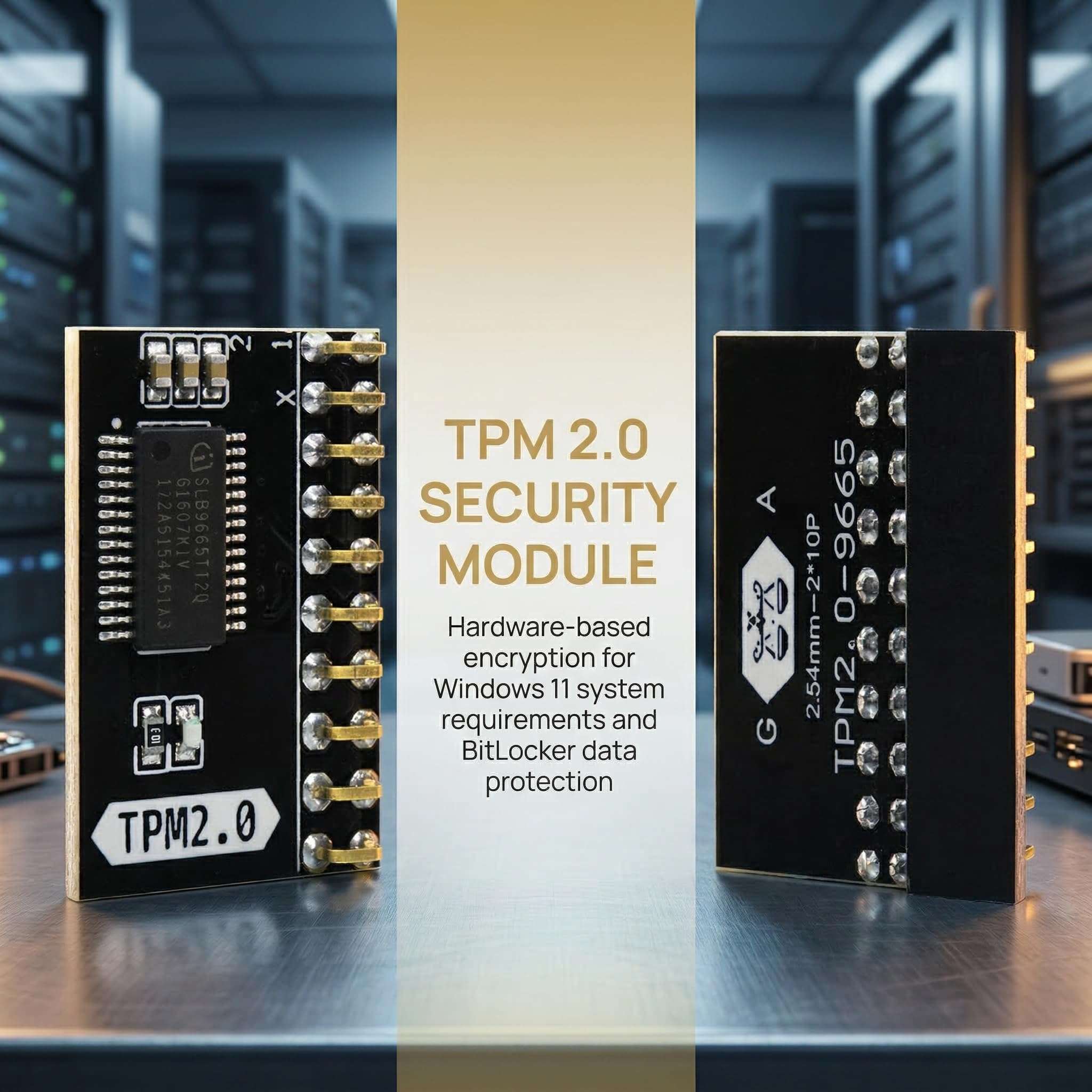 EAJONC TPM 2.0 Security Module for GIGABYTE & ASUS Motherboards, 20-Pin LPC Interface (2.54mm Pitch), Windows 11 Upgrade & BitLocker Compatible, High-Performance Security Chip 4