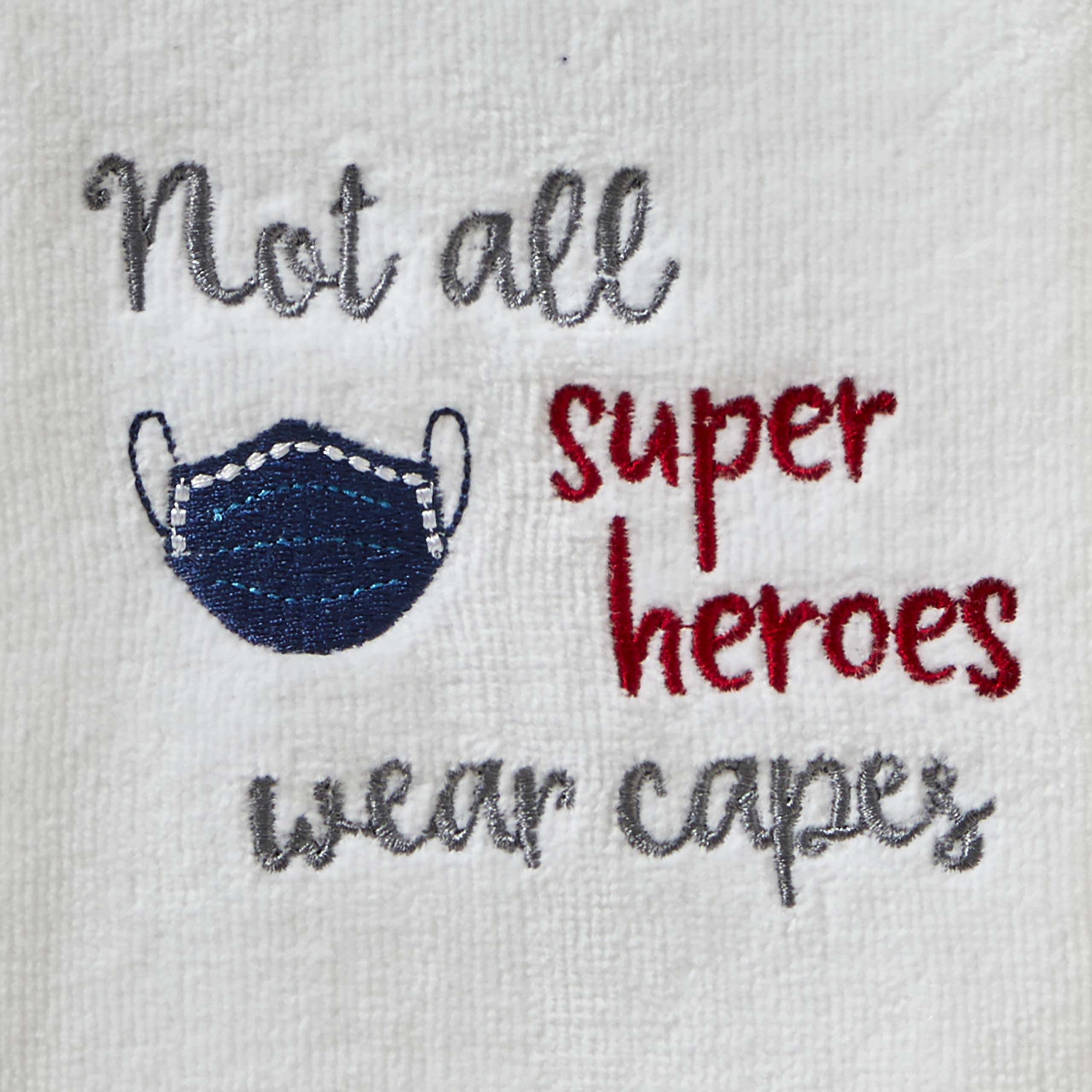 SKL HOME by Saturday Knight Ltd. Not All Superheroes Hand Towel (2-Pack), White 2