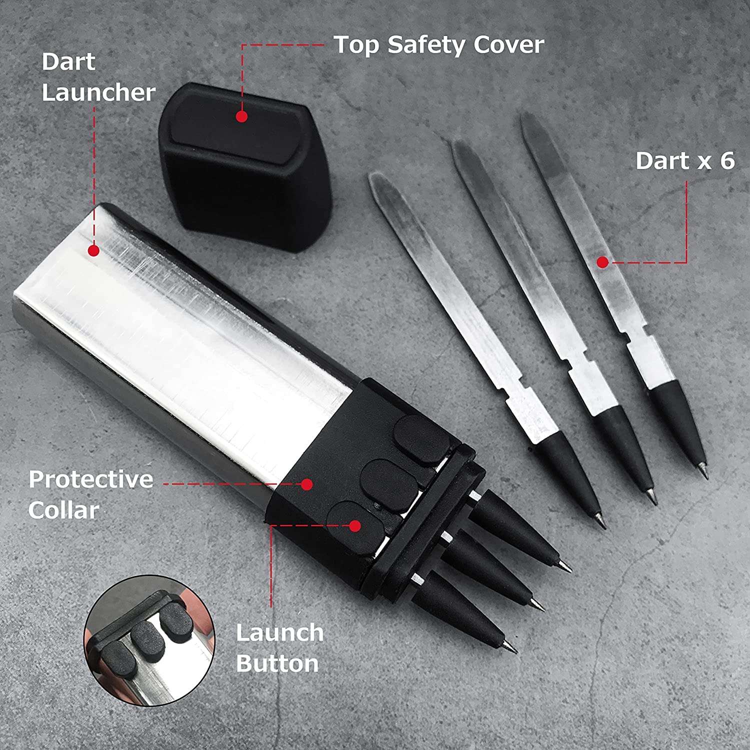 New Stinger Ballistic Dart Gun Launcher Hunting Shooting Shooter Tactical Tool Outdoor Concealed Practice Push Button Darts Self Defense Pocket Gift 3