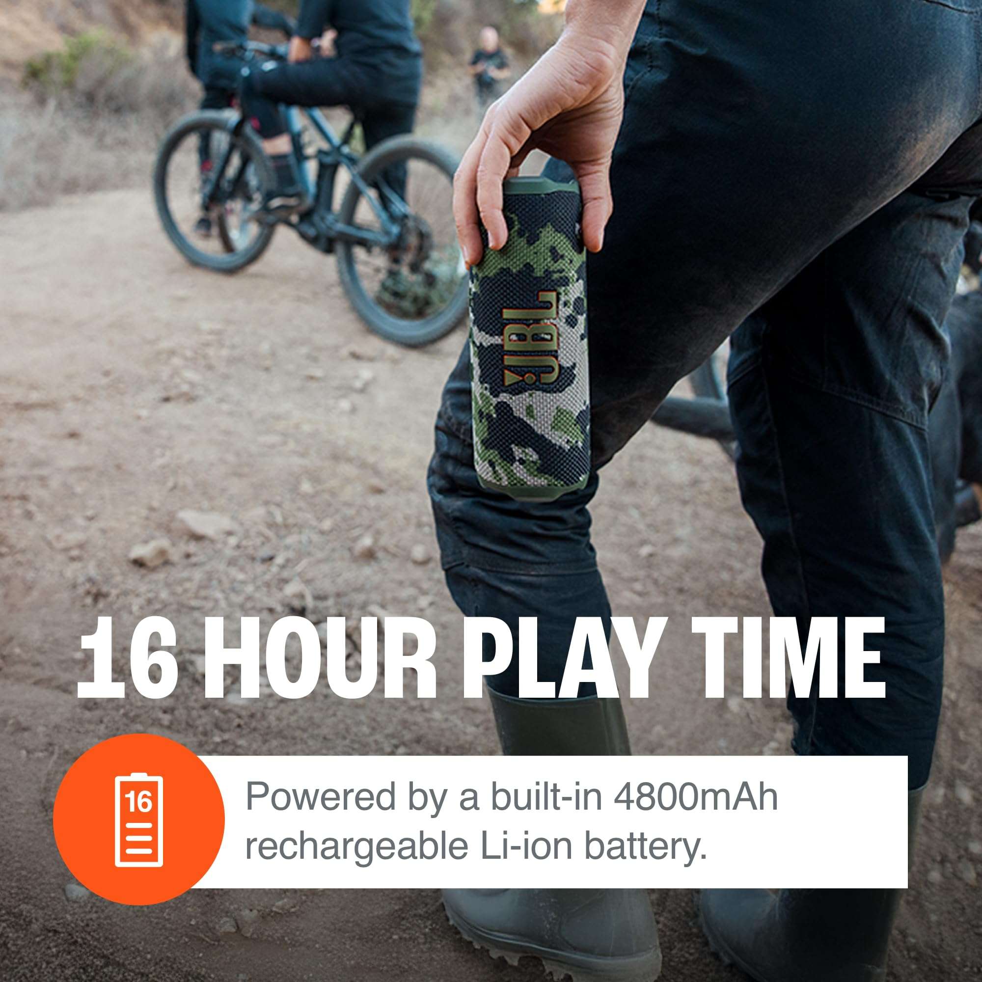 JBL Flip 7 (Black) + Bundle with divvi! Protective Hardshell Case (Black) 5