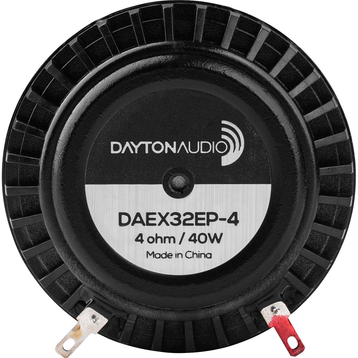 Dayton Audio DAEX32EP-4 Thruster 32mm Sound Exciter - 40 Watts RMS 4 Ohm Imepedance - Audio Transducer - Turn Any Surface into a Speaker System - for Large and Rigid Surfaces 4