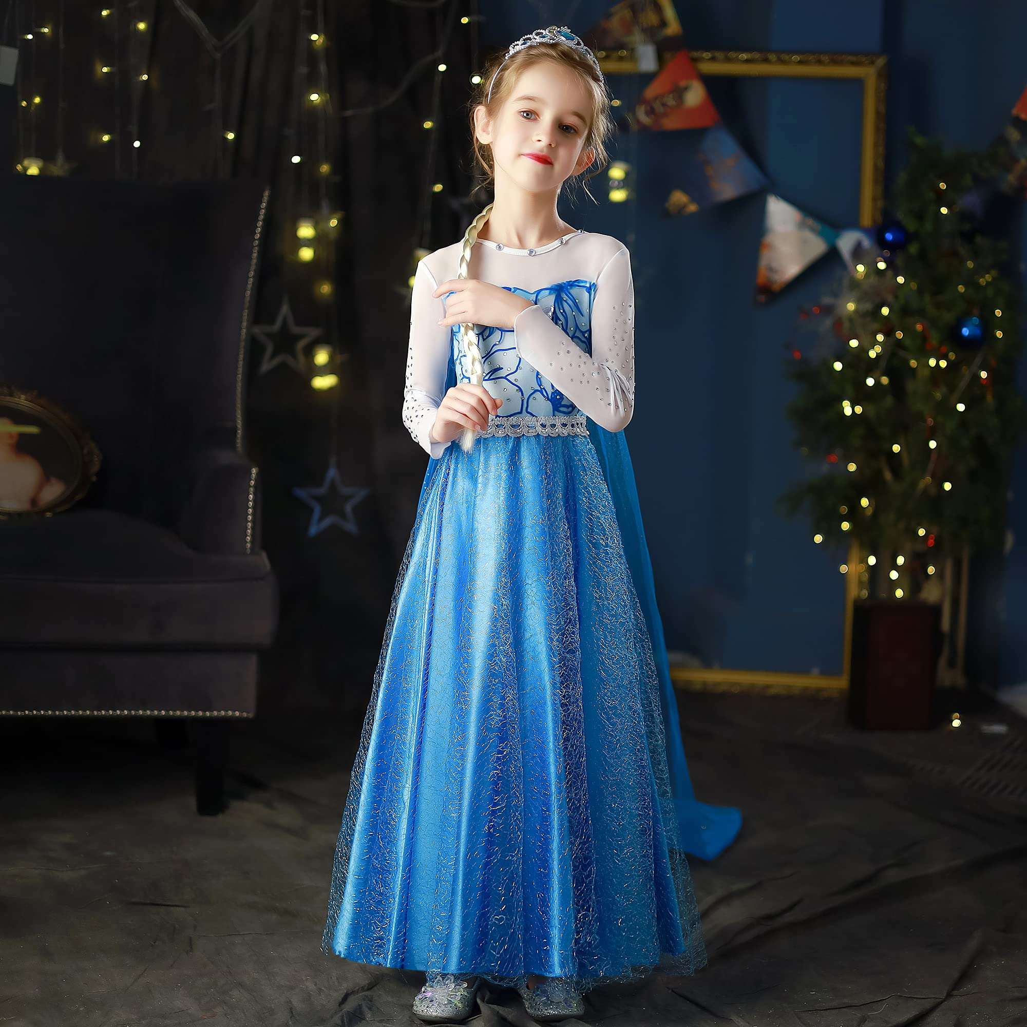 Princess Dresses for Girls, AYTFMEV Princess Costume Dress up Cosplay Fancy Party Age 2-12Y 3