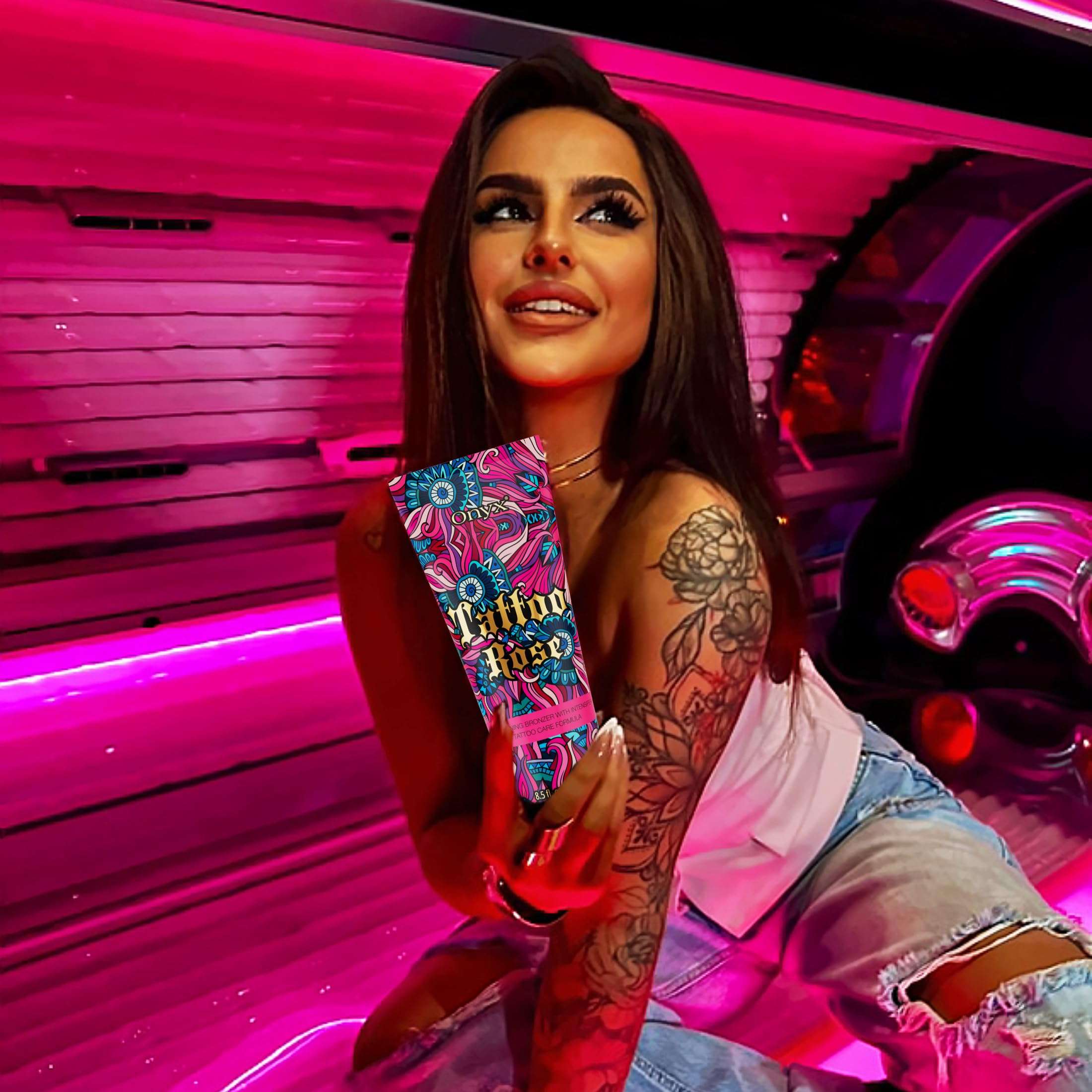 Onyx Tattoo Rose Tanning Bed Lotion & Bronzing Accelerator for Women | Anti-Fade Ink Formula for Radiant Tan & Even Color | Moisturizing & Non-Greasy | Indoor & Outdoor Tanning Lovers | All Skin Types 5