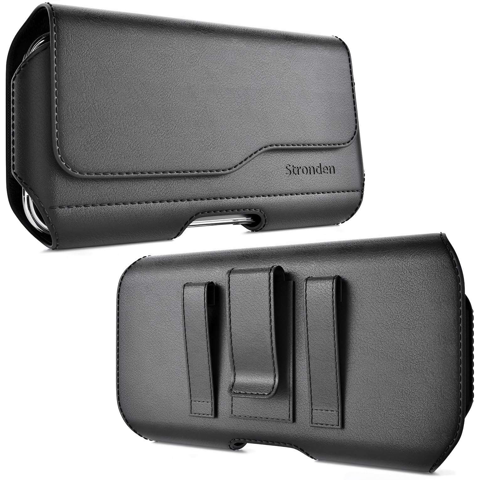 Stronden Holster for iPhone SE (2022, 2020), iPhone 8 - Leather Belt Case with Magnetic Cloure, Metal Belt Clip & Belt Loops Phone Pouch (Fits Slim/Battery Case) 1