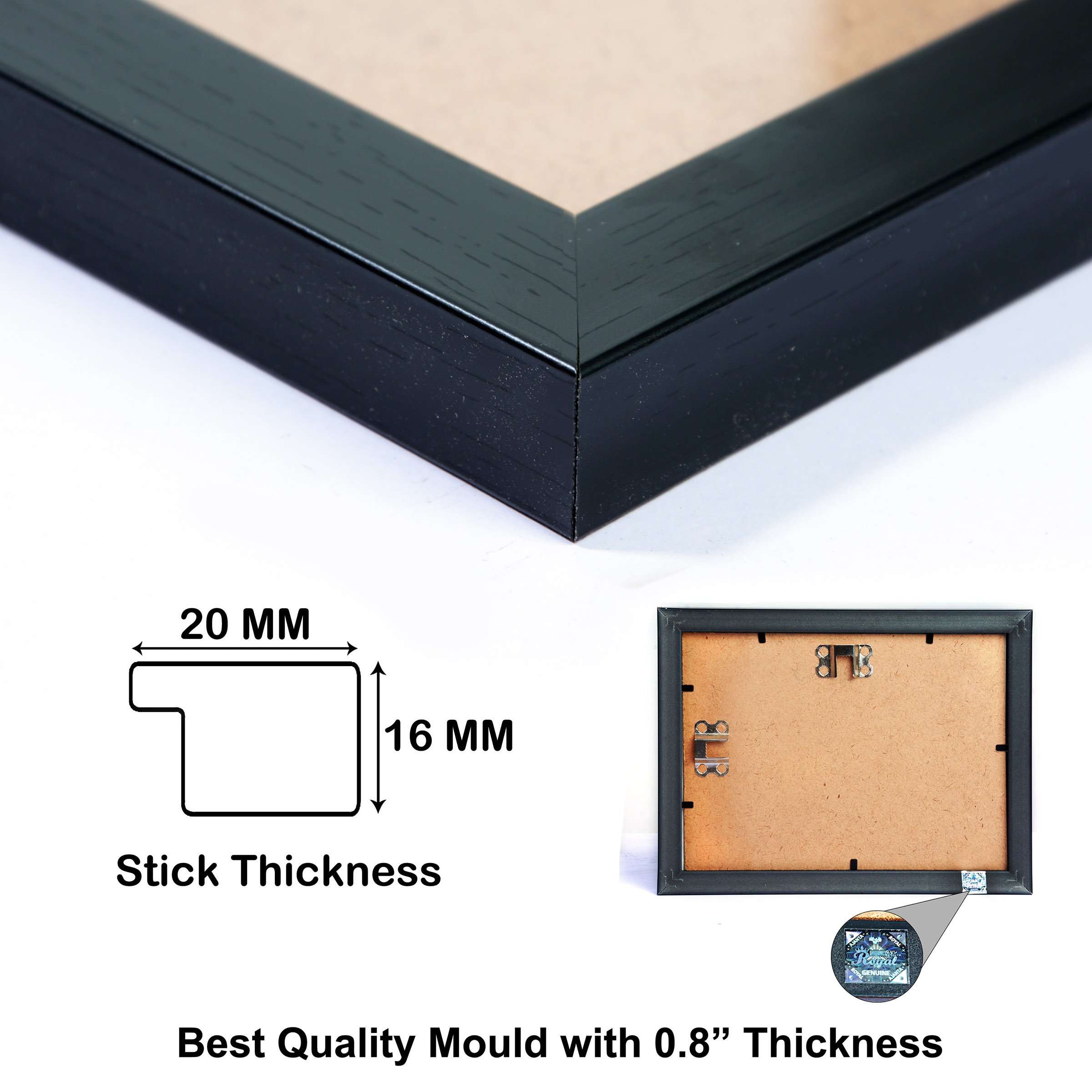 AJANTA ROYAL Personalized Collage Photo Frames for Walls Decoration (8" x 12" Inch, Black) 4