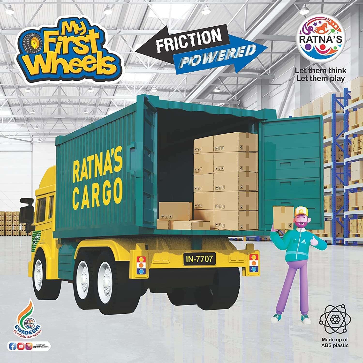 RAMPKD Cargo Container Truck Ratnas Cargo (Multicolor, Pack of: 1) 5