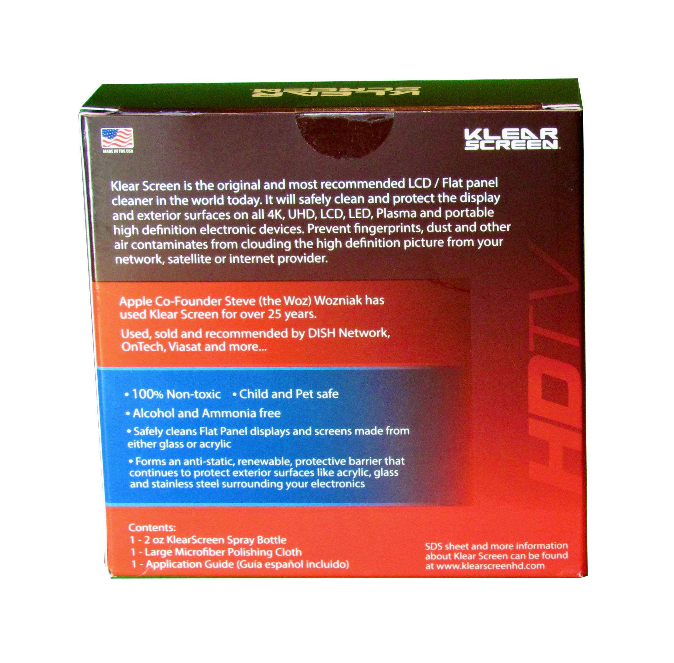 Klear Screen Large TV Cleaning Screen Cleaner for Tvs, Gaming Monitors, LCD, LED, OLED, LED, Made in The USA 2