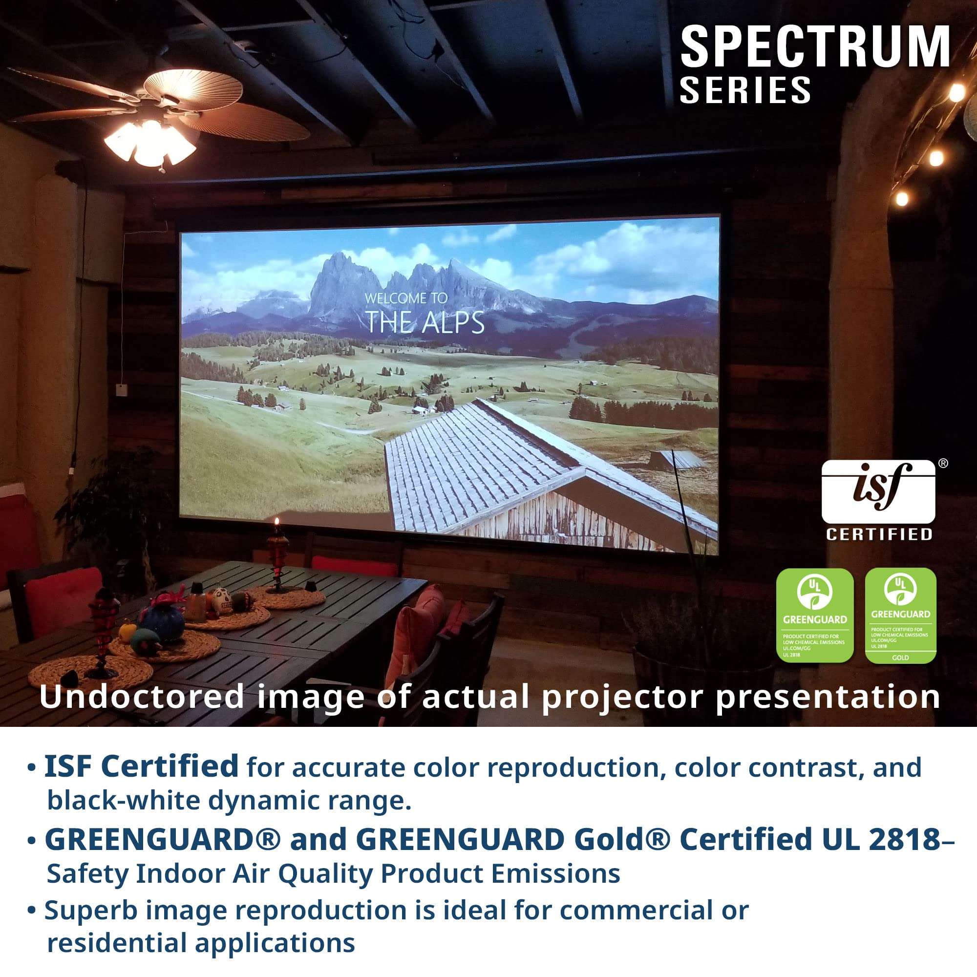 Projector Screen Elite Screens Spectrum RC1 Remote, 180-INCH Diag 16:9, Motorized Projection Screen Movie Home Theater 4K/8K Ultra HD Ready, ELECTRIC180H2 3