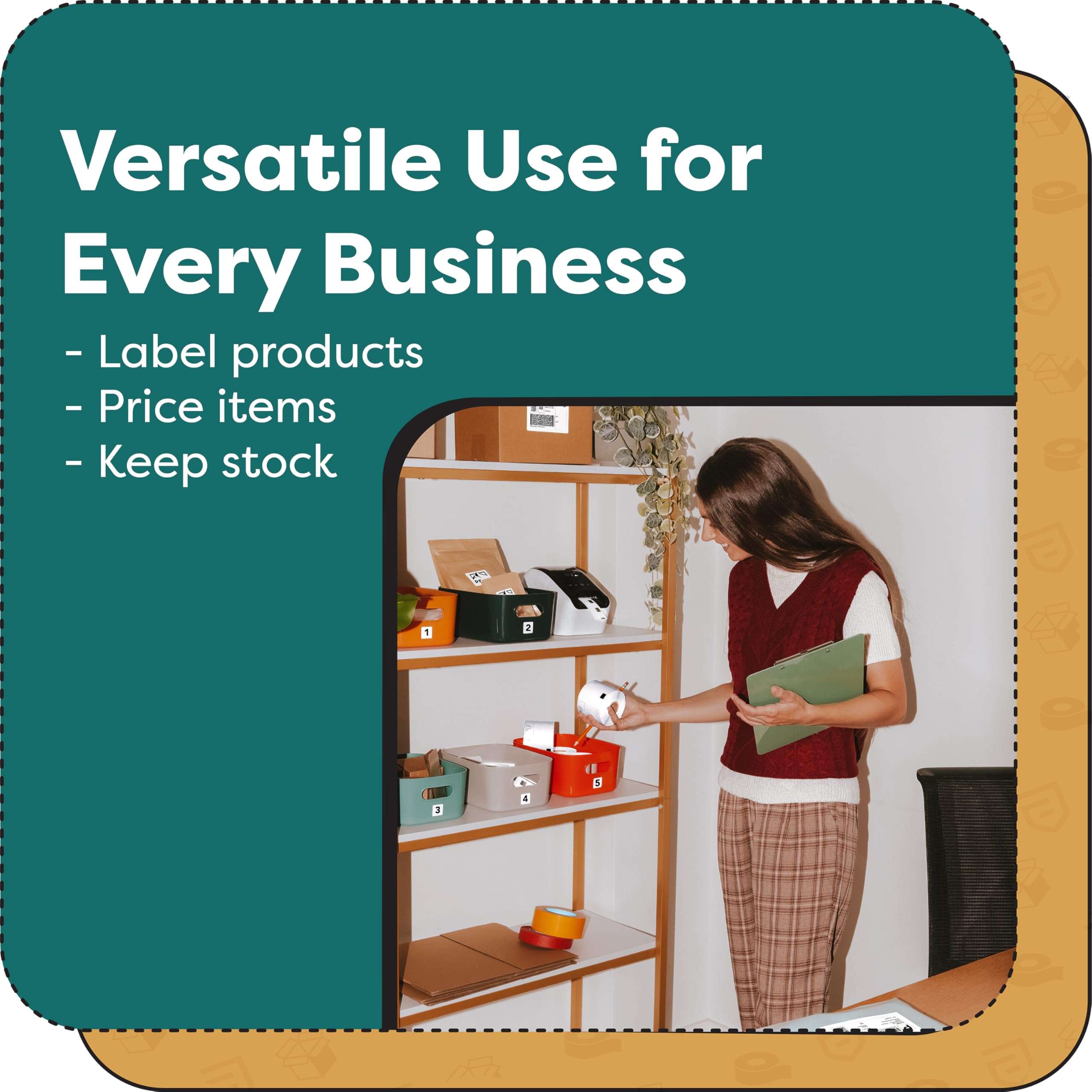 Aegis Adhesives - Compatible Label Replacement for Brother DK-2205 (2.4" X 100 Ft.) Continuous Paper Tape, Use with QL Label Printers - 8 Rolls + 1 Frame 6