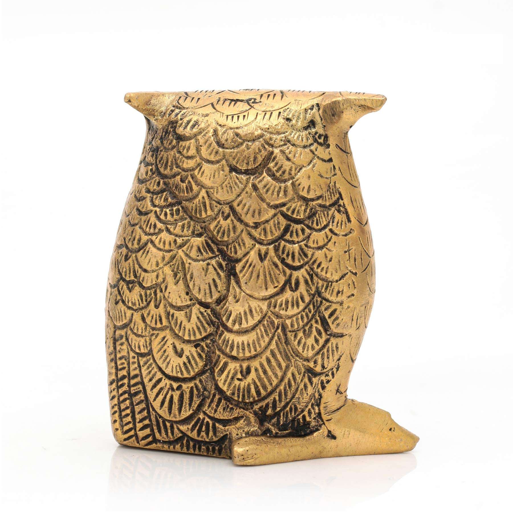 CraftVatika Brass Vintage Owl Bird Decorative Showpiece for Home Decor, Living Room, Table Top , Diwali Decoration & Diwali Gifts (3 x 2.5 x 1 inches) 6