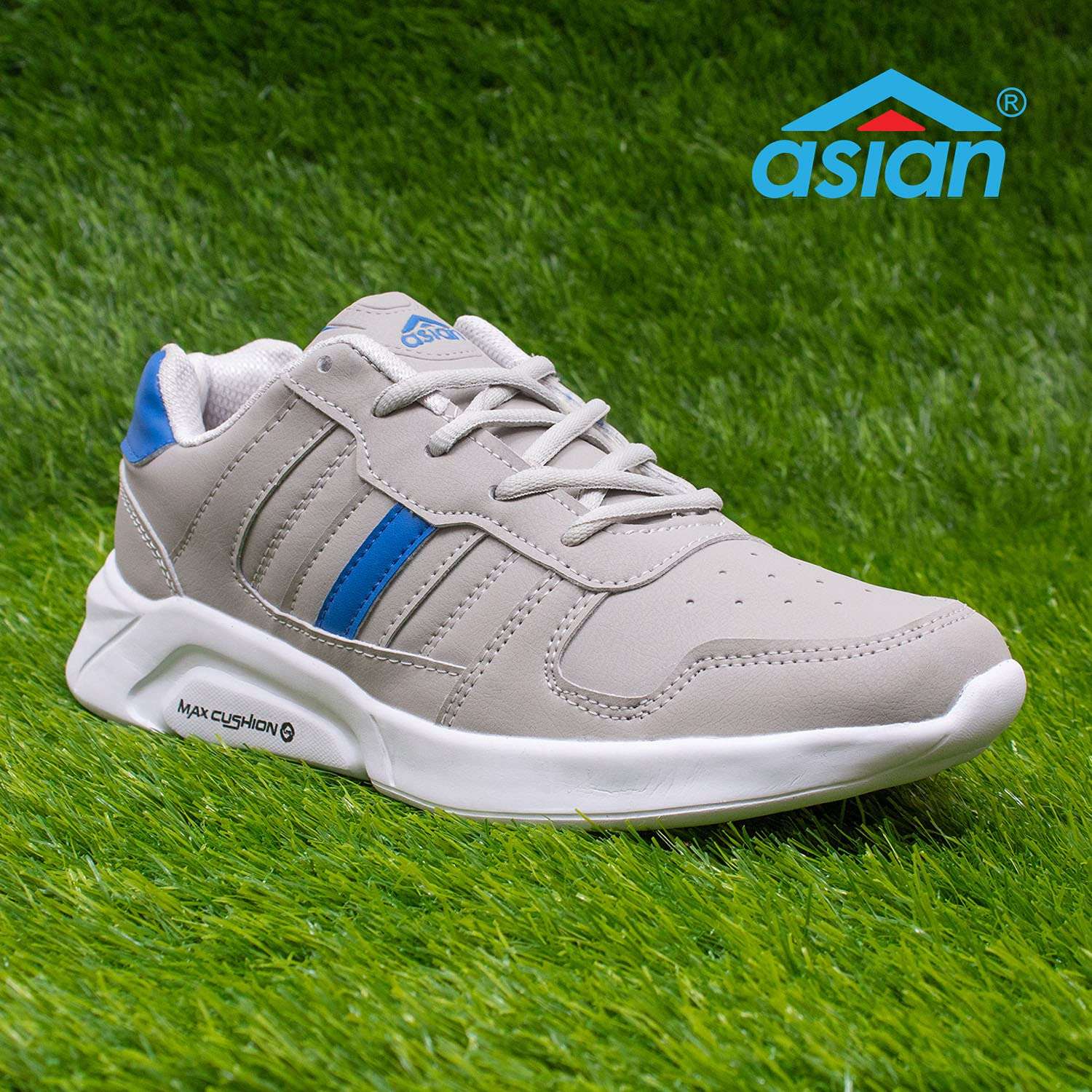 ASIAN Men's Waterproof-03 Sports Running, Walking & Gym Shoes with Max Cushion Technology | Latest Casual Sneakers,Lace up Lightweight Shoes for Men's & Boy's Grey 4