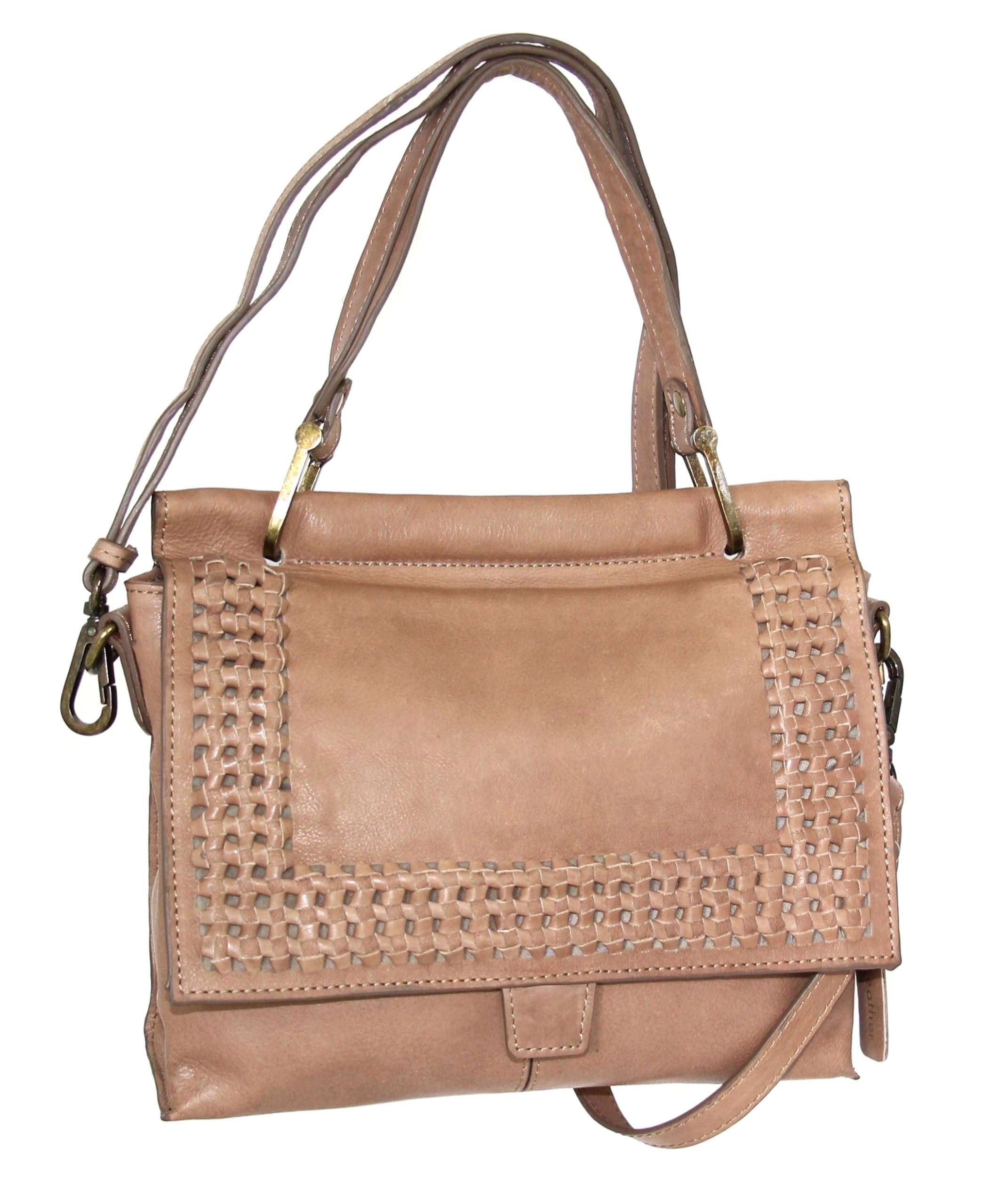 Nino Bossi Handbags Nino Bossi Alexis Leather Satchel Taupe 1